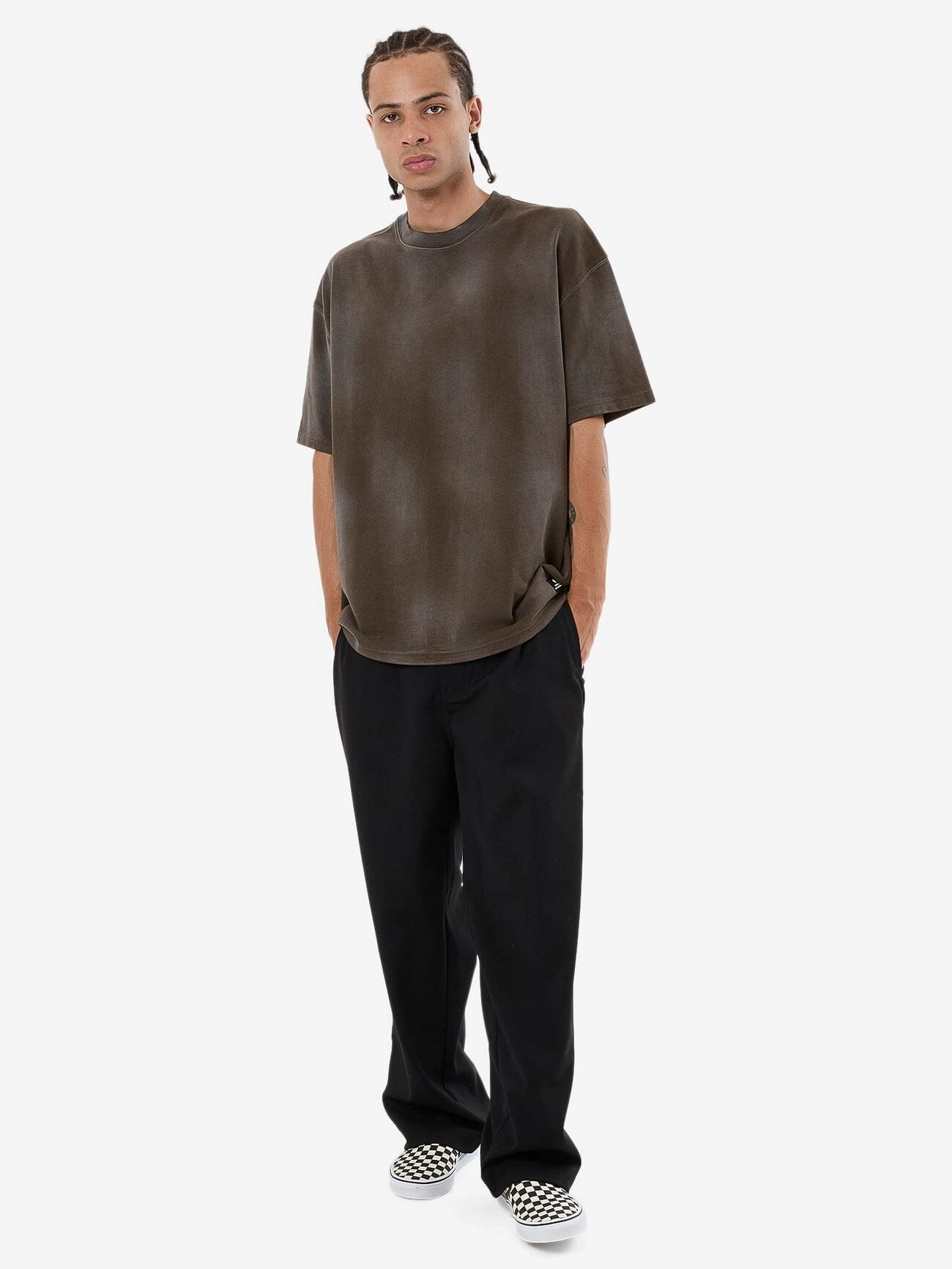 Cortex Worn Box Fit Oversize Tee - Faded Tarmac
