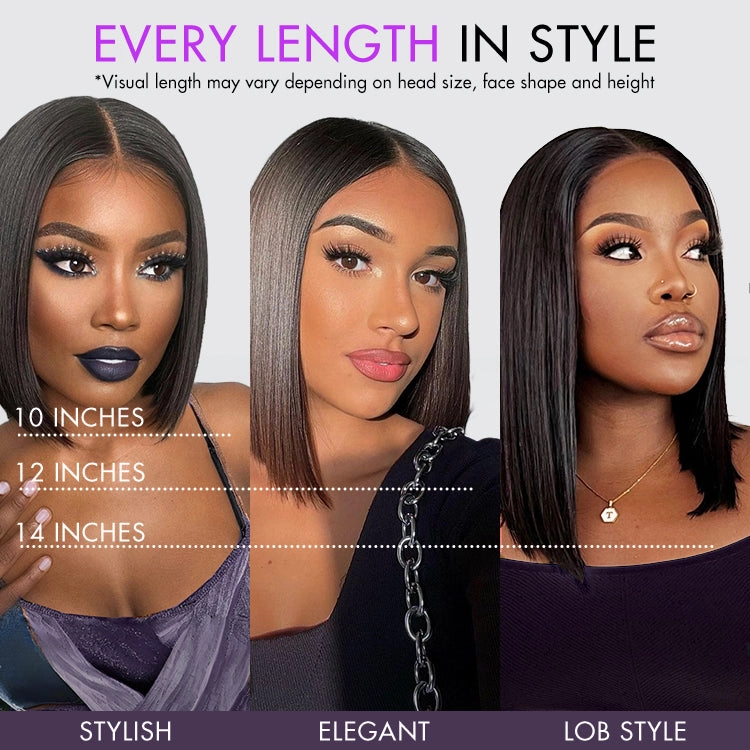 Crazy Wednesday | Luvme All-Day Comfort™ Wig Silky Blunt Cut Bob Glueless 7x6 Closure HD Lace Wig Pre-Cut Lace