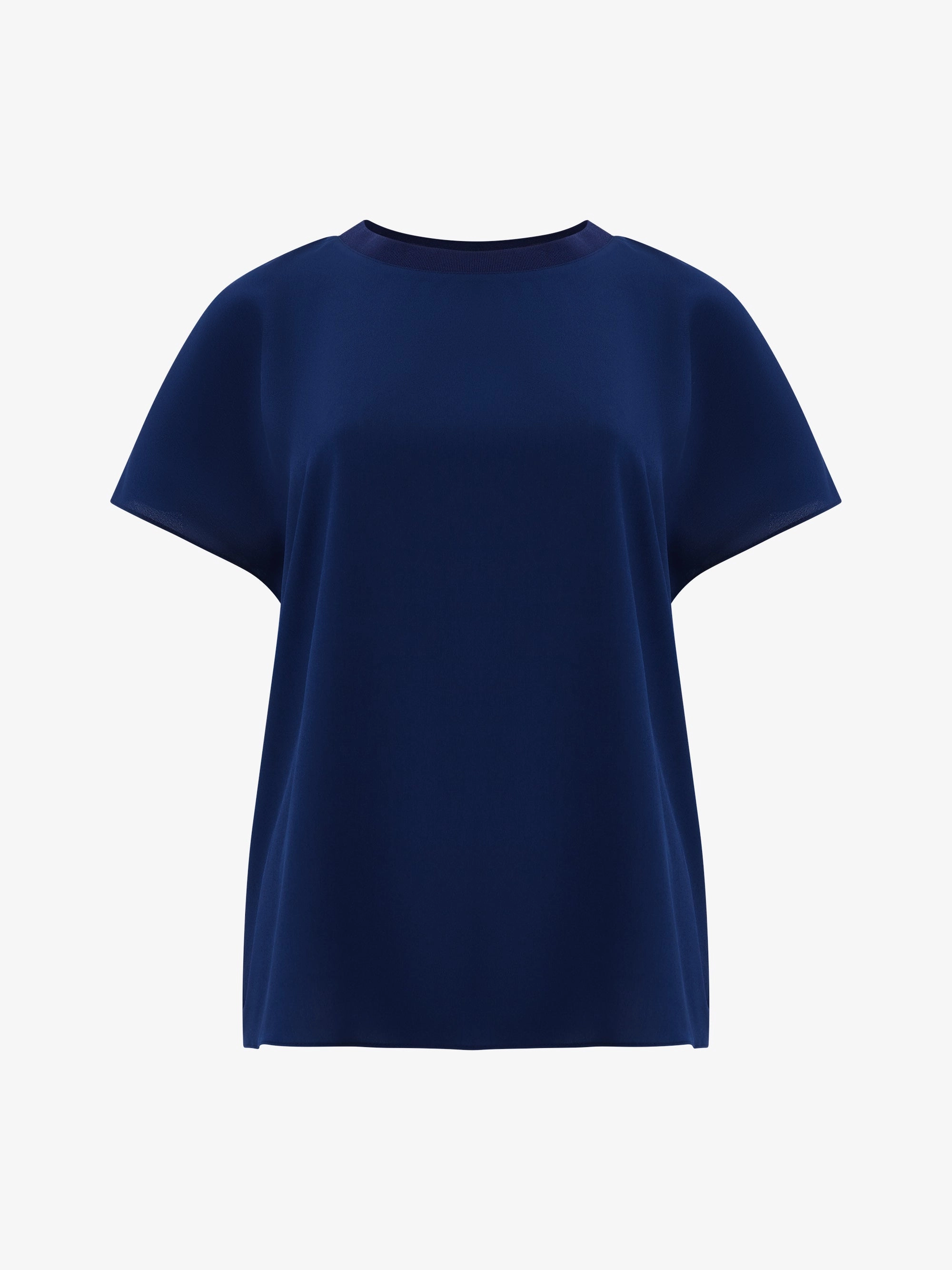 Crepe Light Crew Neck Top