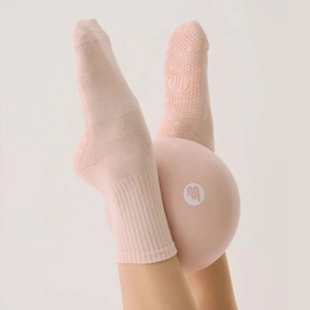 Crew Grip Socks - Soft Pink (Barre / Pilates)