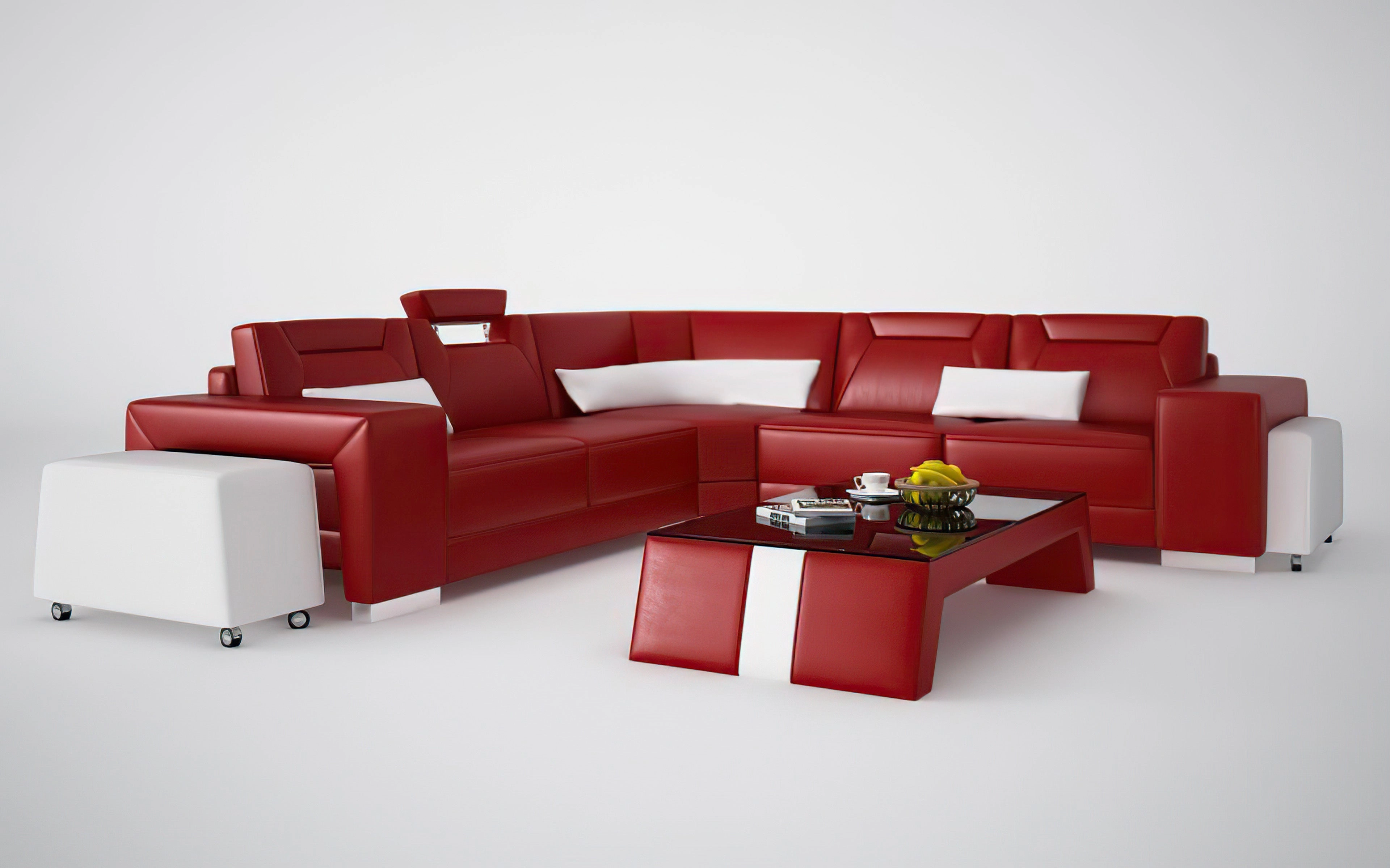 Cristana Modern Leather Sectional