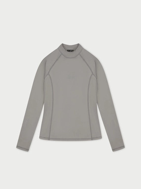CTRE LONG SLEEVE MOCK NECK TOP - GREY