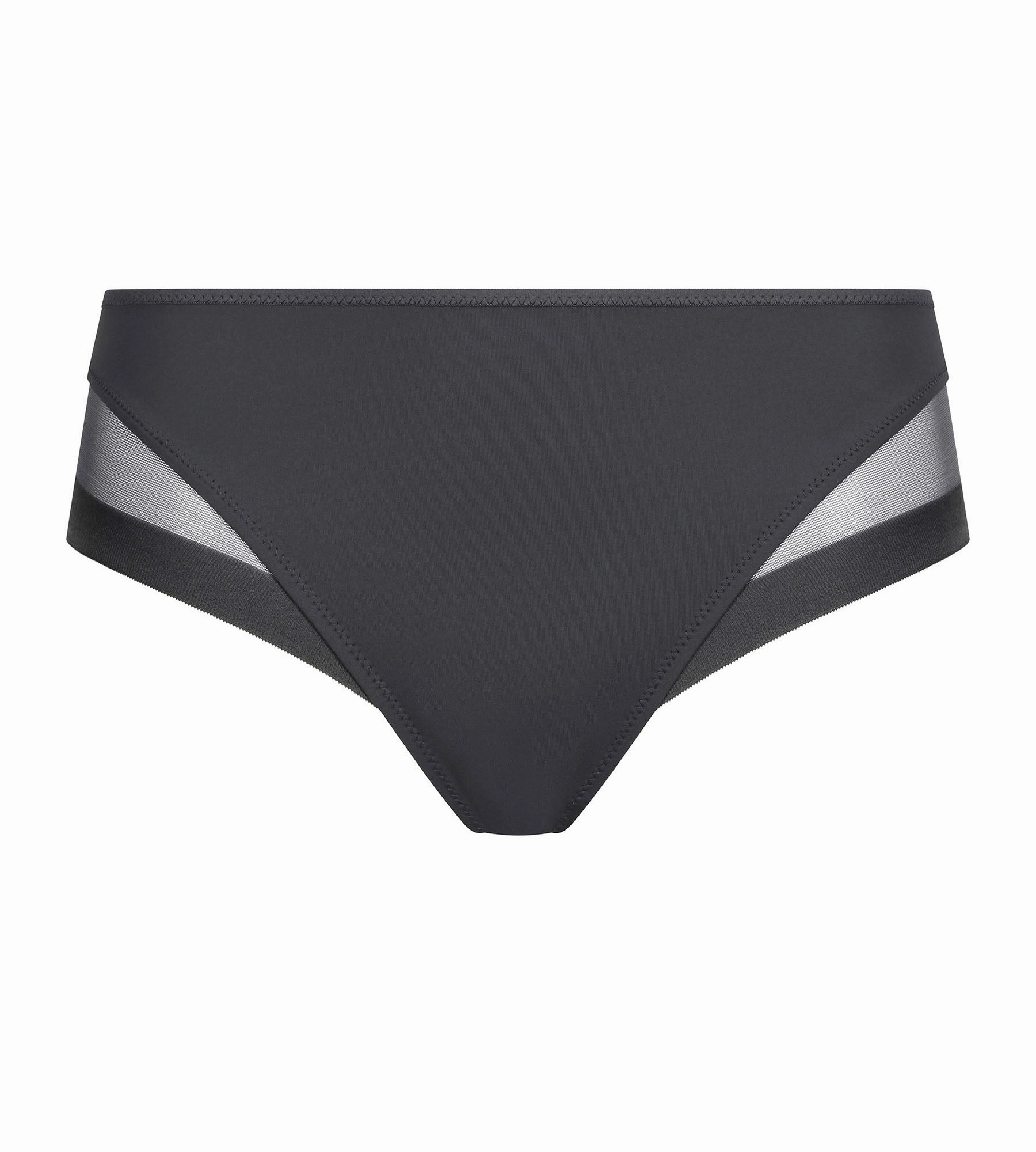 Culotte femme microfibre et tulle Gris Granit Generous Classic