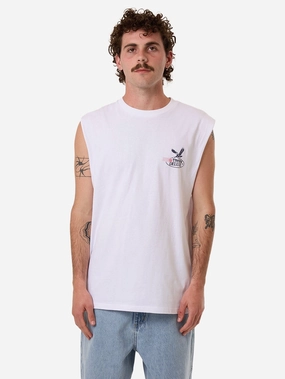 Deluxe Merch Fit Muscle Tee - White