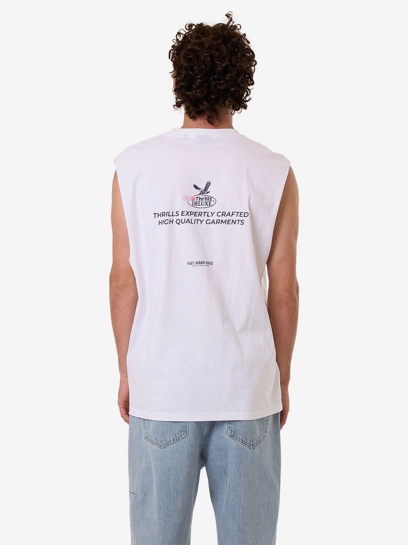 Deluxe Merch Fit Muscle Tee - White