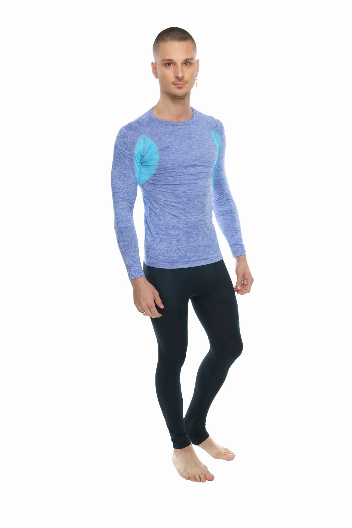 Designer Raglan Crew-Neck Tee - Long Sleeve (Lavender w/Coral Accent)