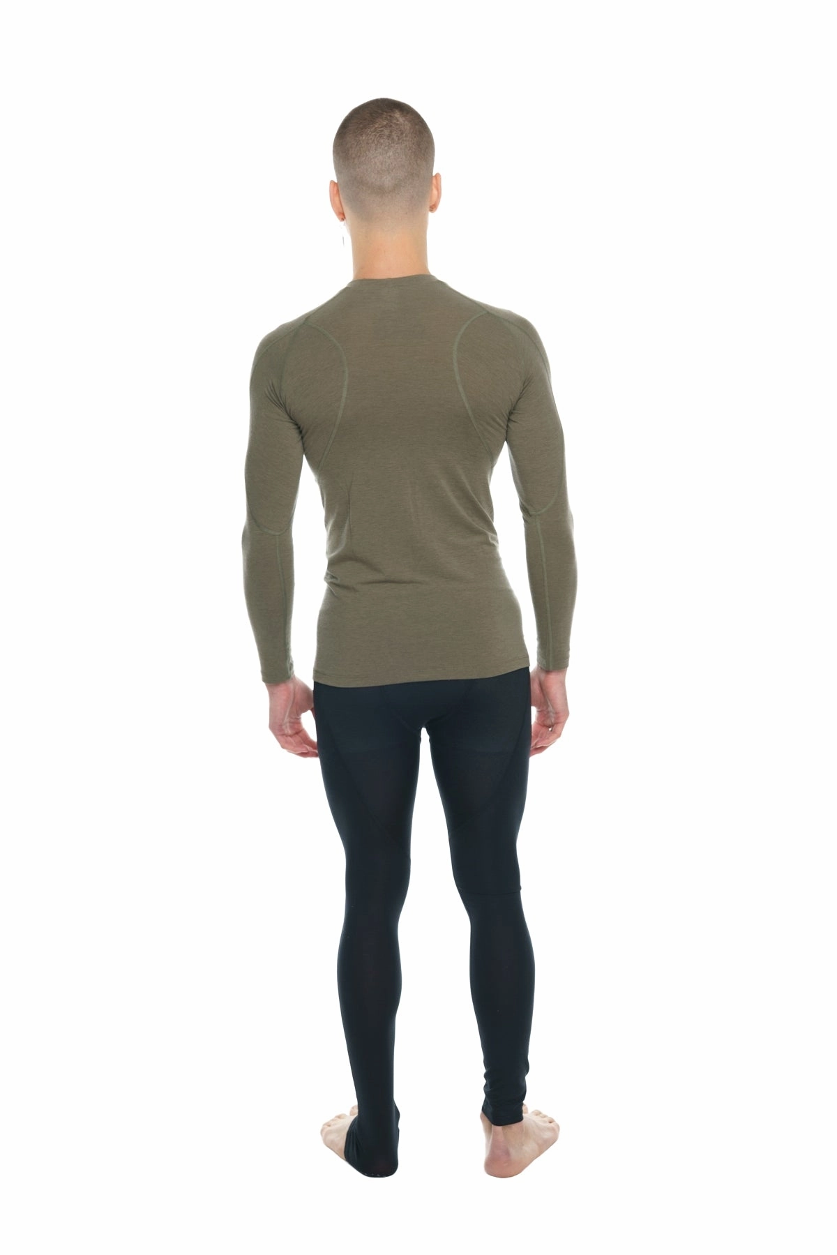 Designer Raglan Crew-Neck Tee - Long Sleeve (Olive Green)