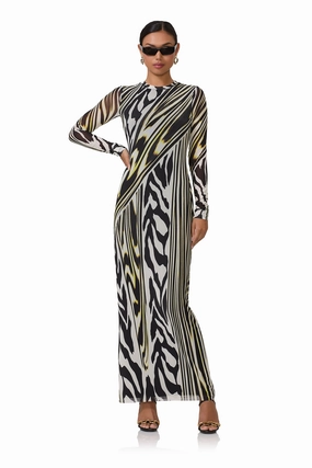 Didi Dress - Zebra Lime