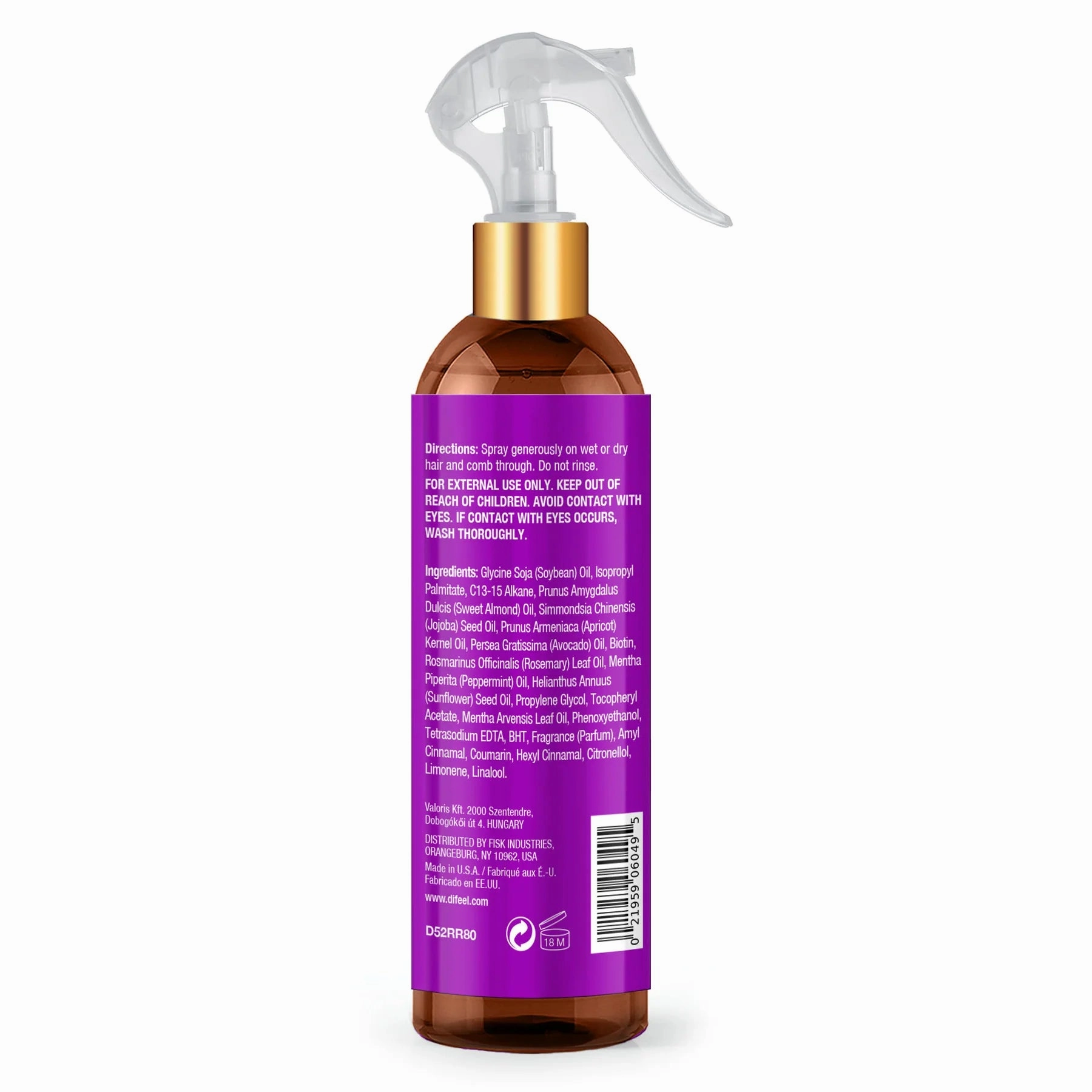 Difeel Root Repair & Growth Conditioning Leave-In Spray with Biotin & Rosemary Oil - 8 oz