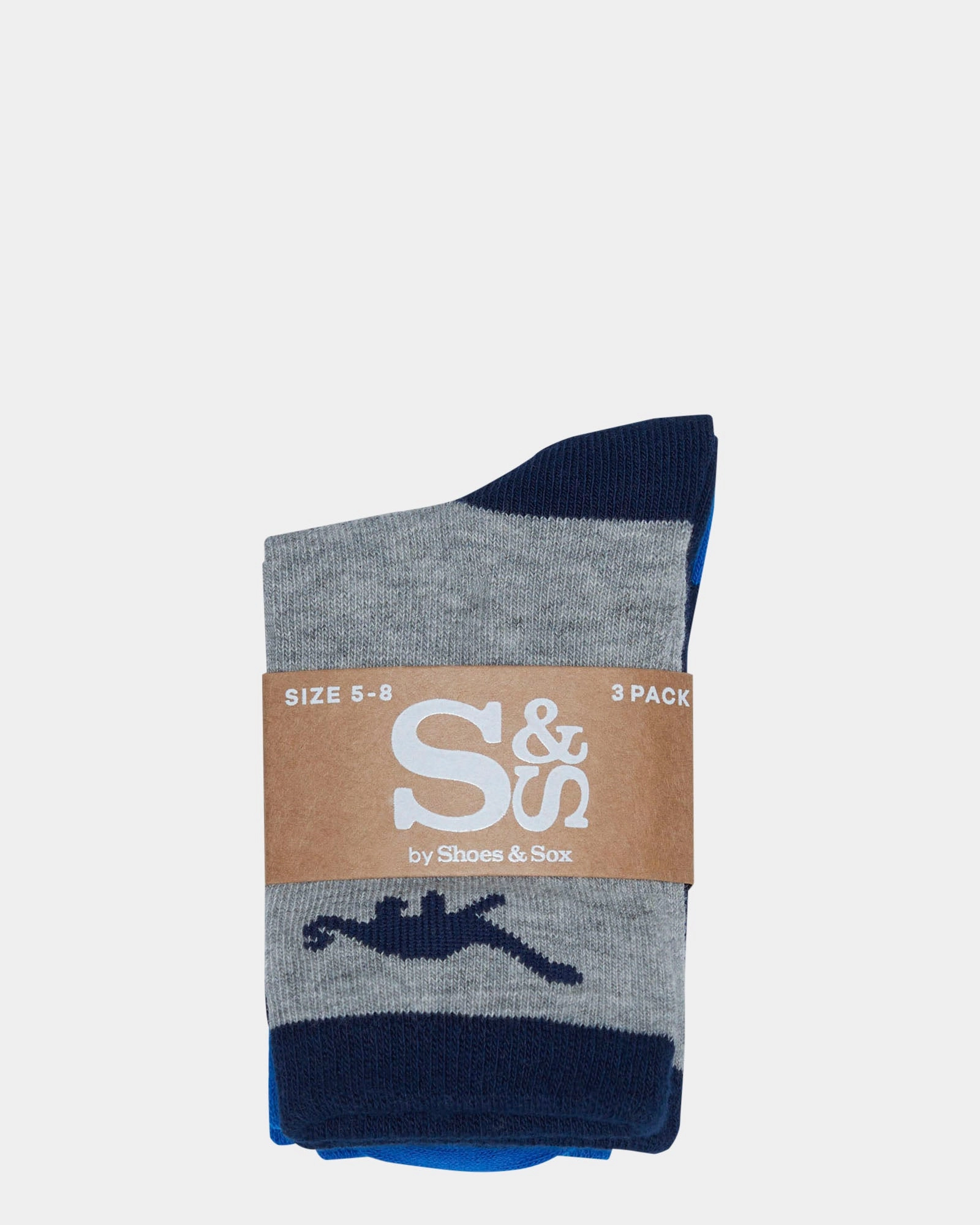 Dinosaur Crew 3 Pack Navy/Grey