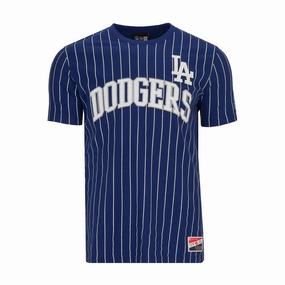 Dodgers Chrome Pinstripe Tee - Mens