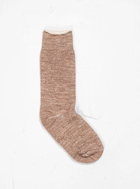 Double Face Merino Wool Crew Socks Camel