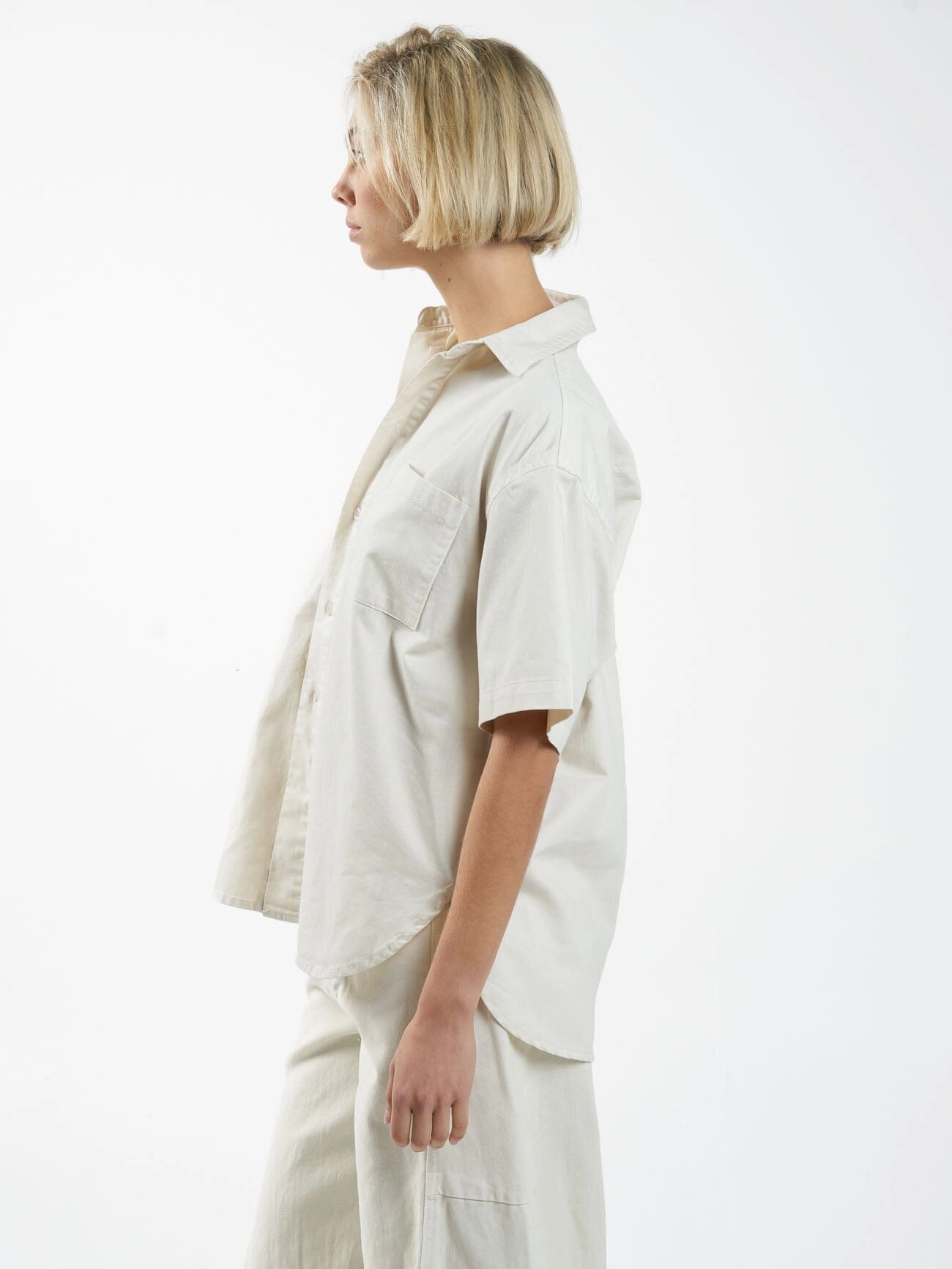 Eliza Denim Shirt - Bone
