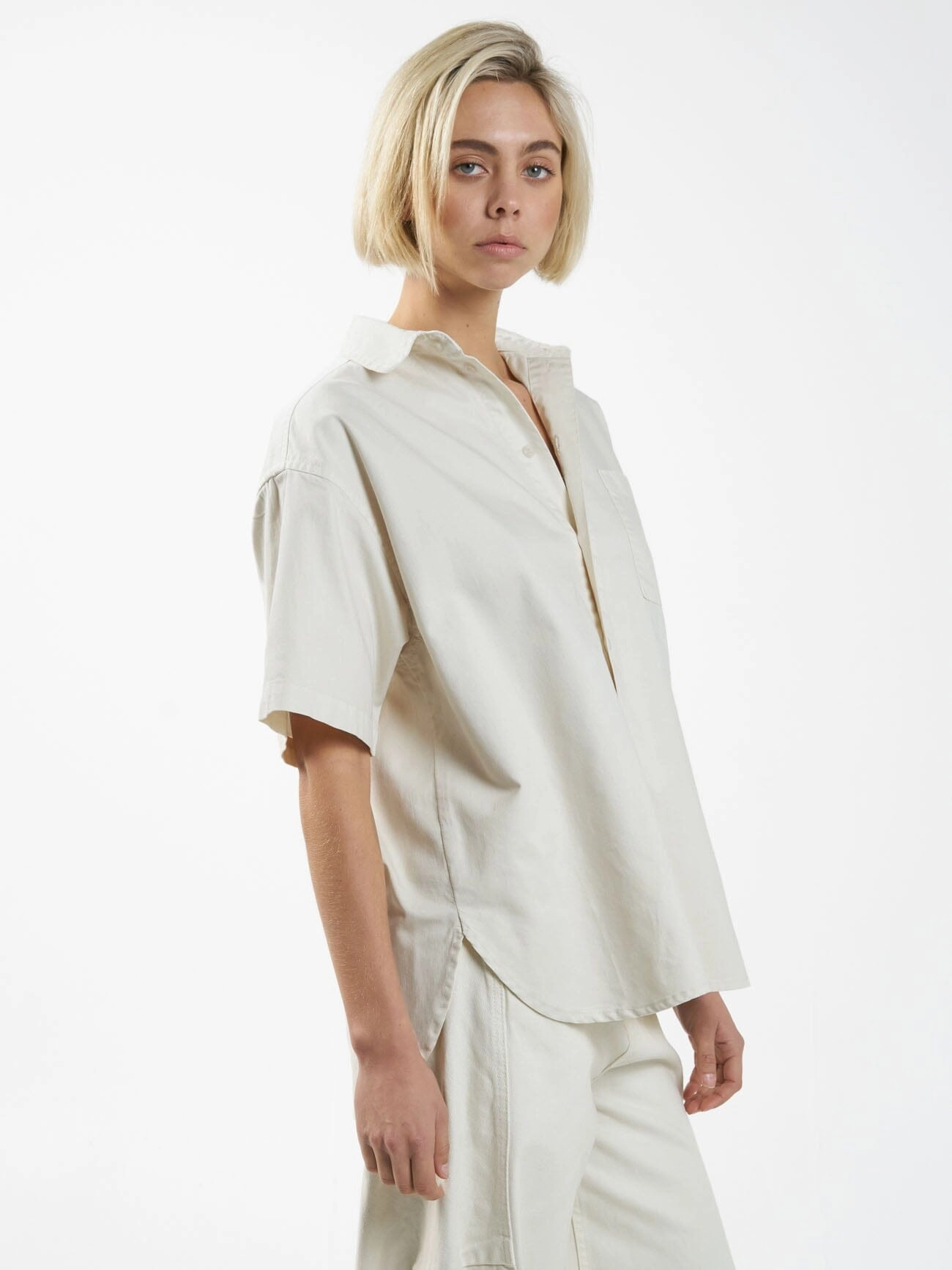 Eliza Denim Shirt - Bone