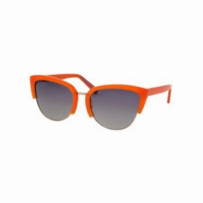 Elton John FLWERPOWER Unisex Flowerpower Modified Square Orange Sunglass