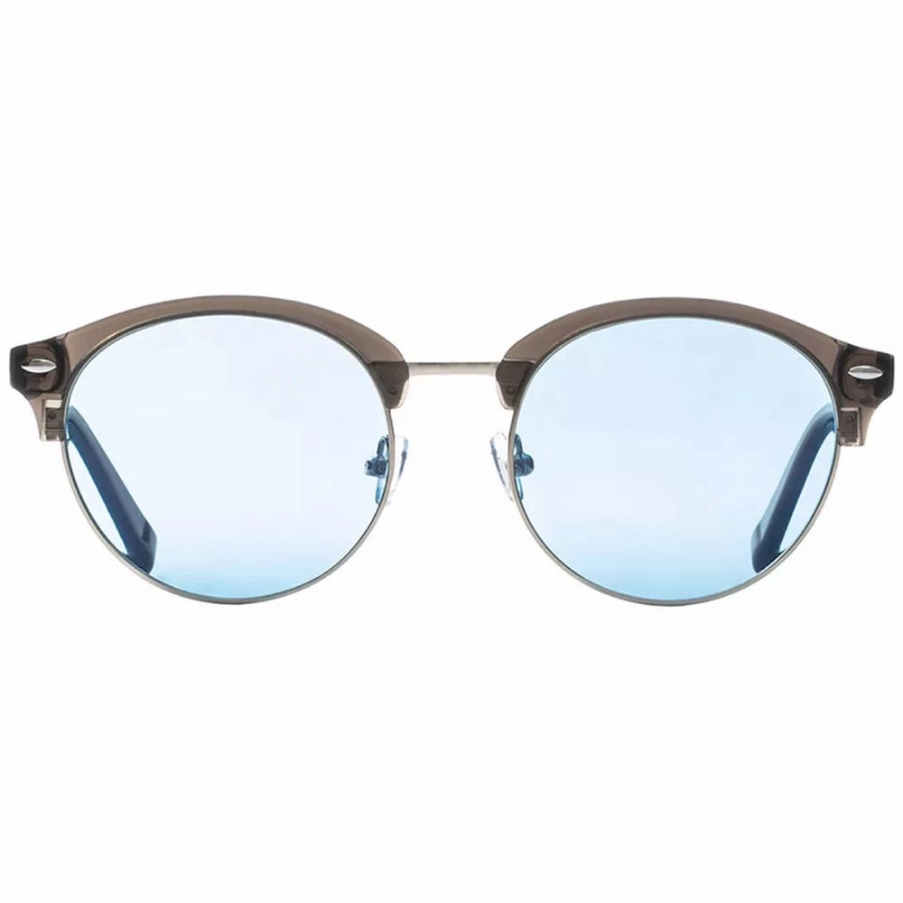 Elton John WOODSTOCK Unisex Sunglasses Moss Brown Grey Crystal Silver/Blue 53 mm