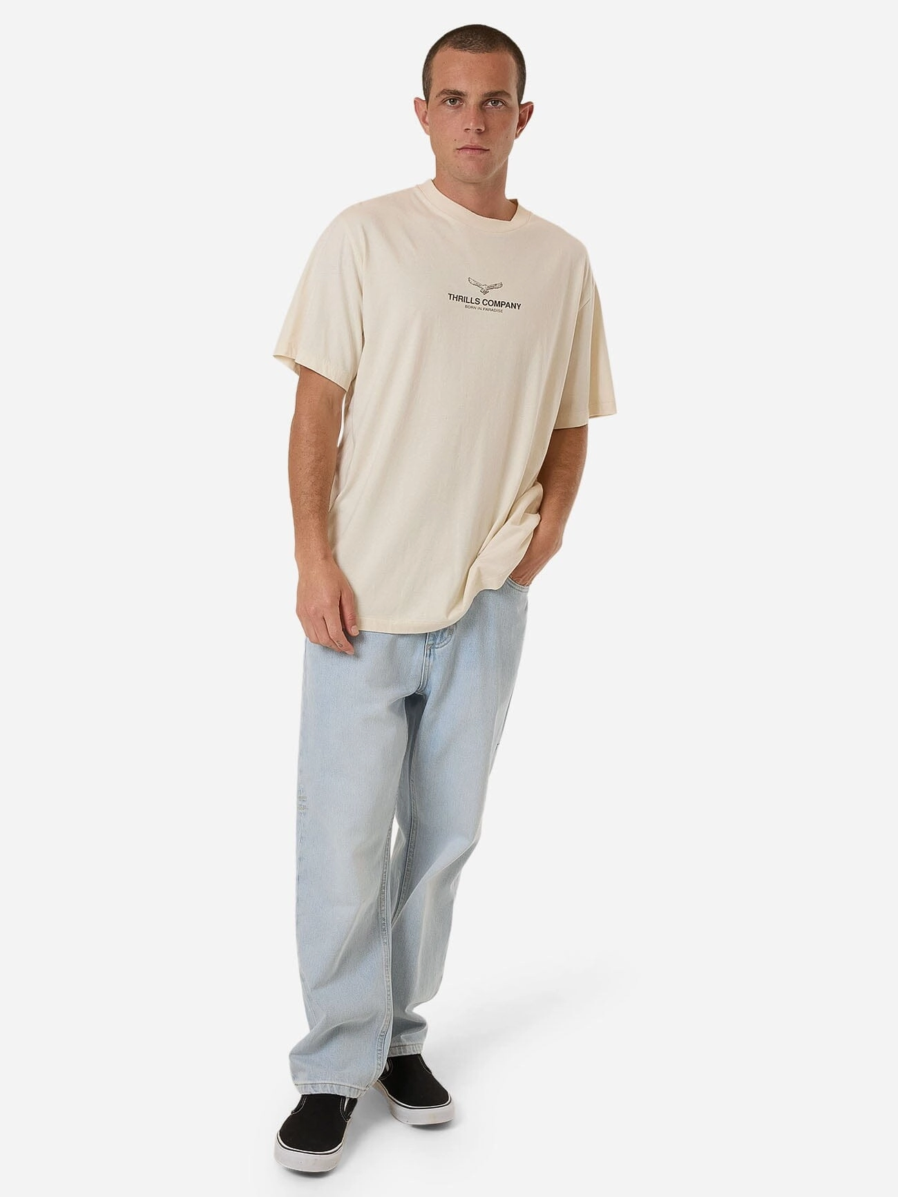Emblem Merch Fit Tee - Unbleached