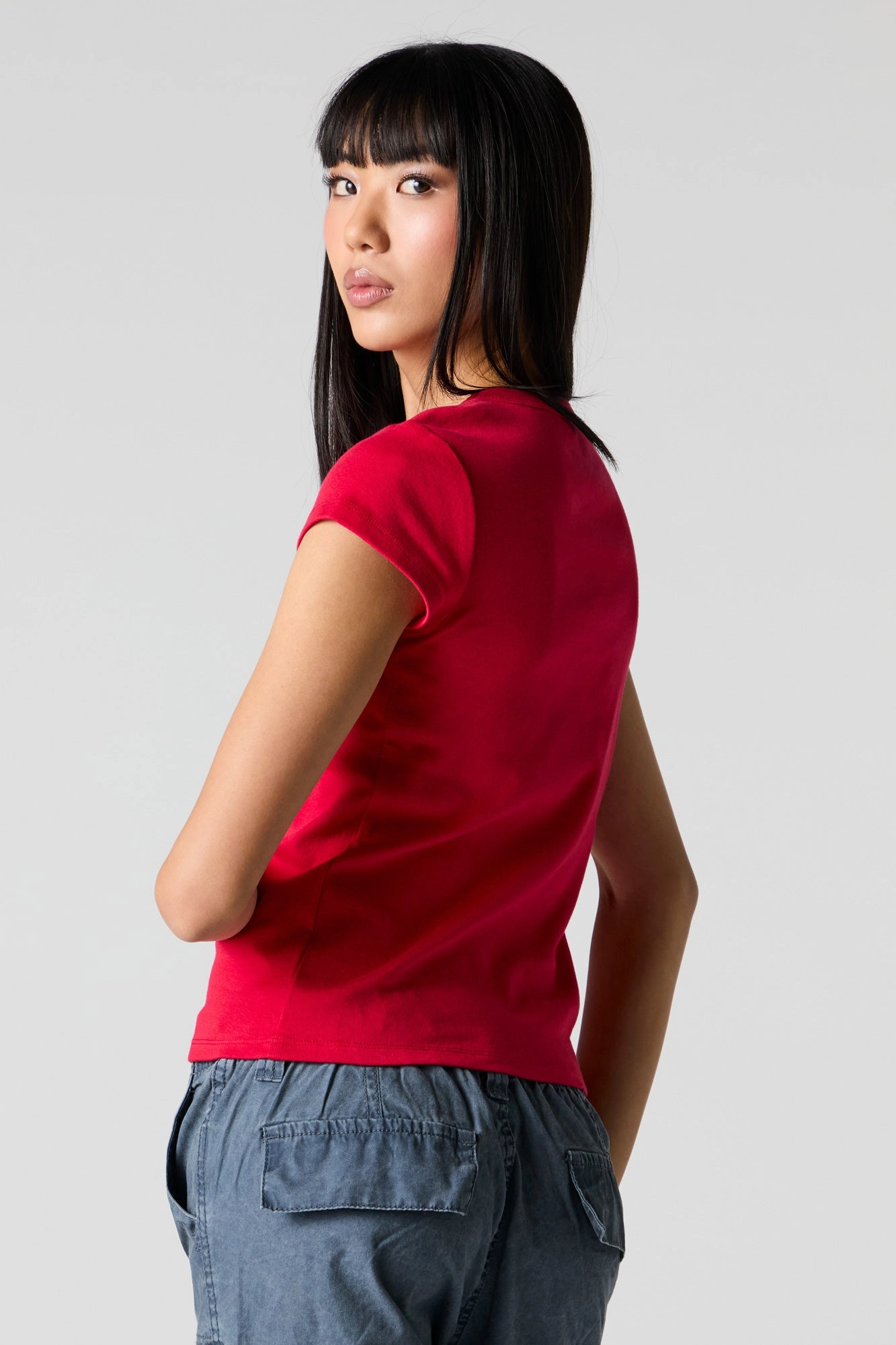 Embroidered Fitted T-Shirt