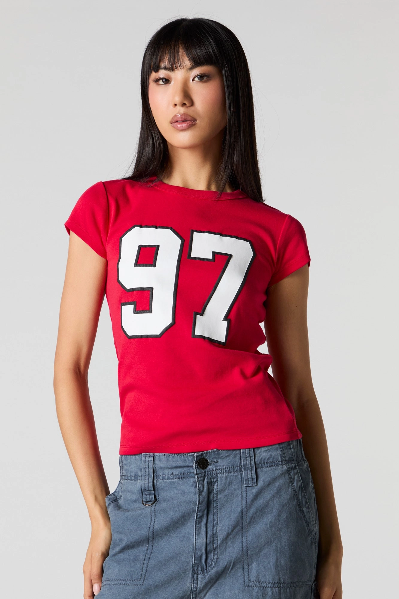 Embroidered Fitted T-Shirt