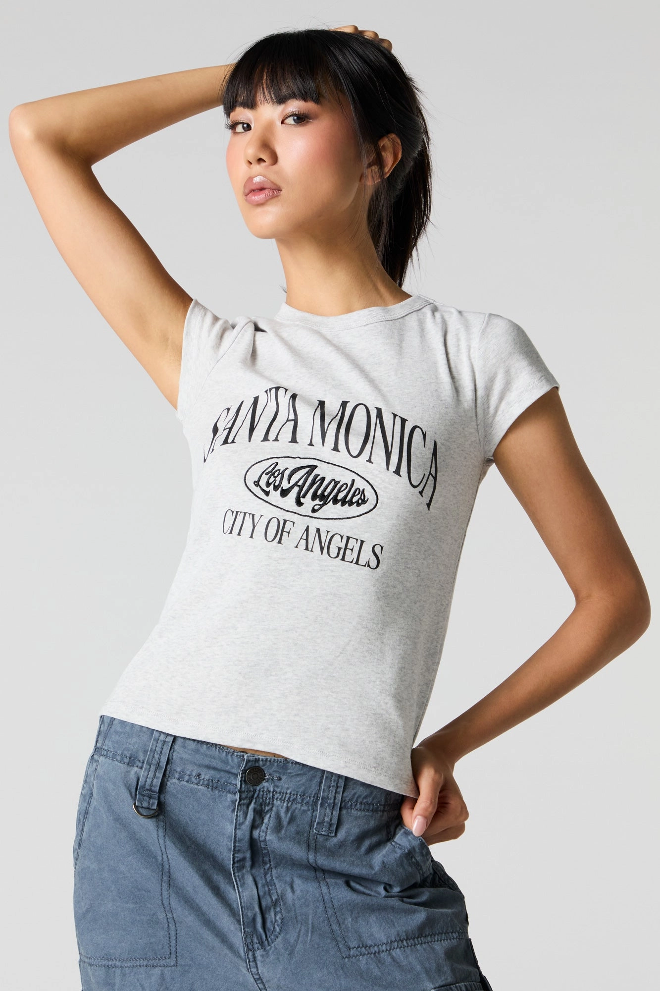 Embroidered Fitted T-Shirt