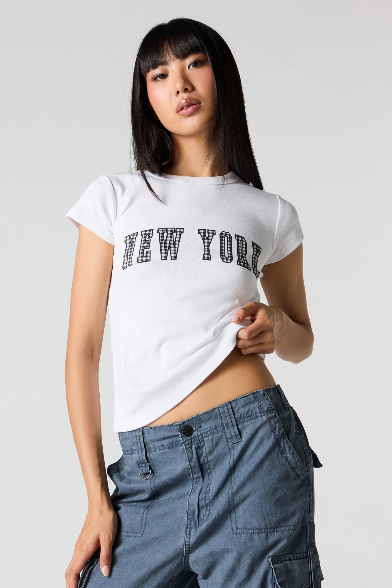 Embroidered Fitted T-Shirt