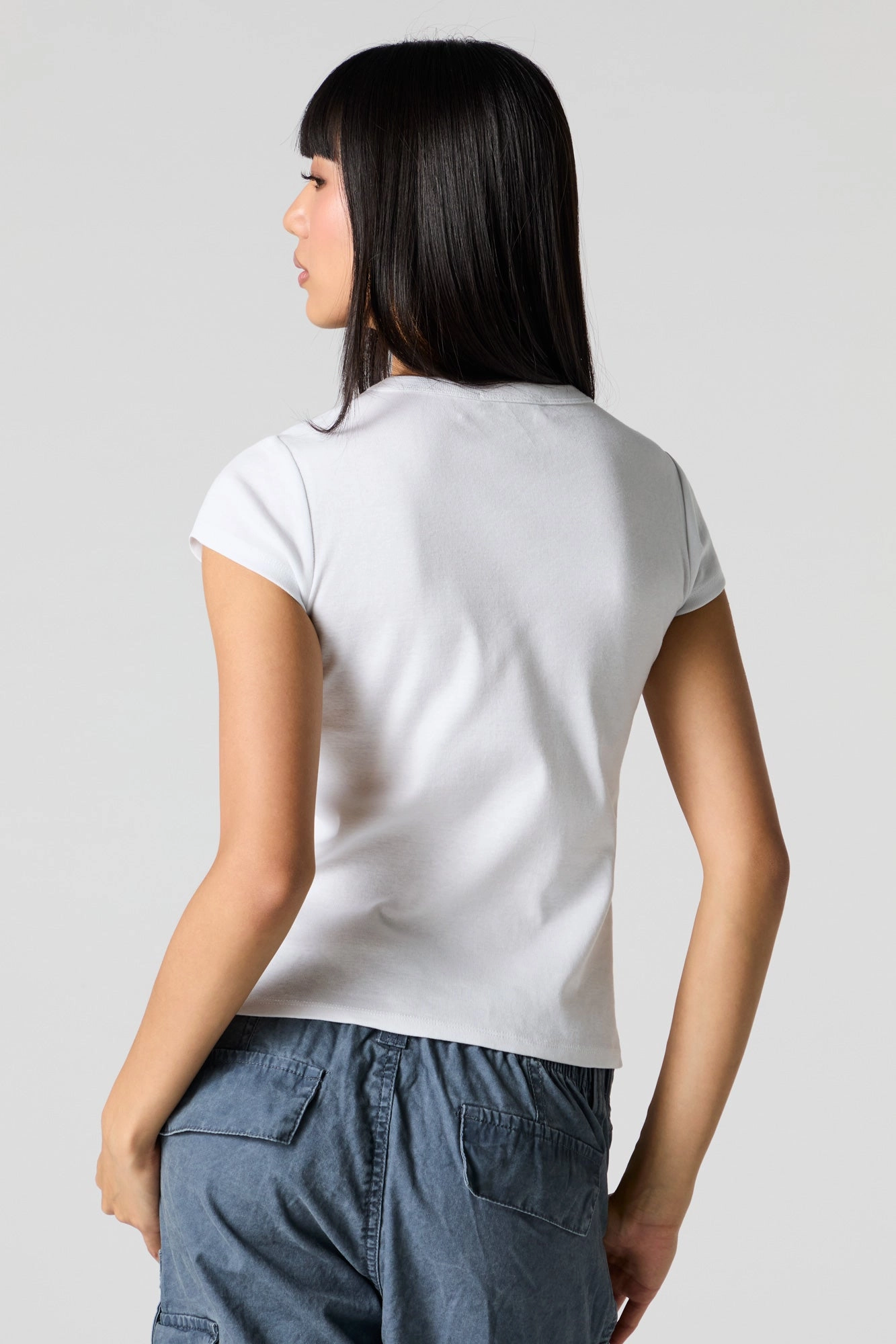 Embroidered Fitted T-Shirt