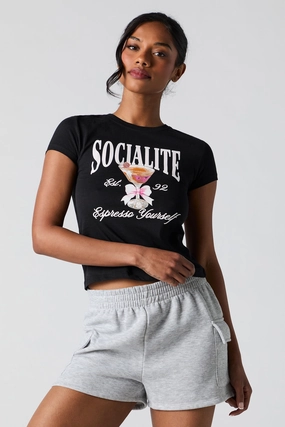 Espresso Martini Graphic Fitted T-Shirt