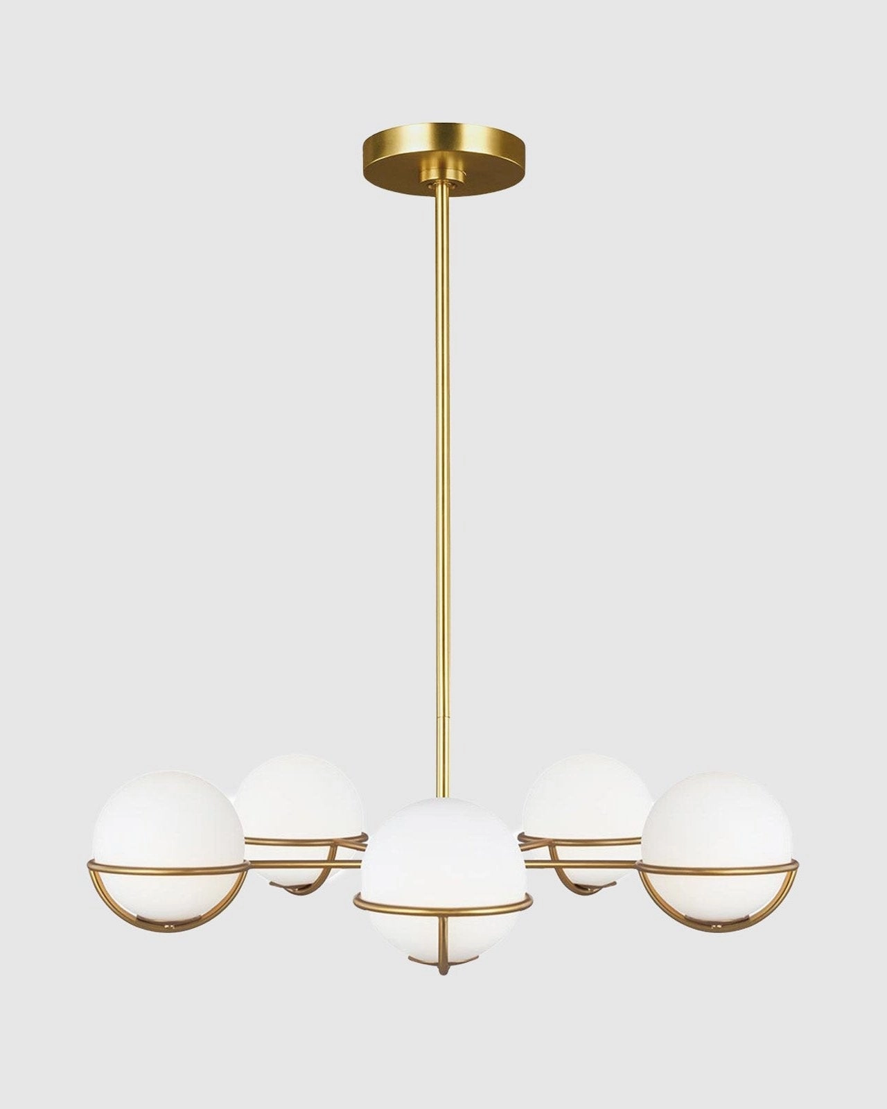 Etched Glass Orb 5lt Chandelier