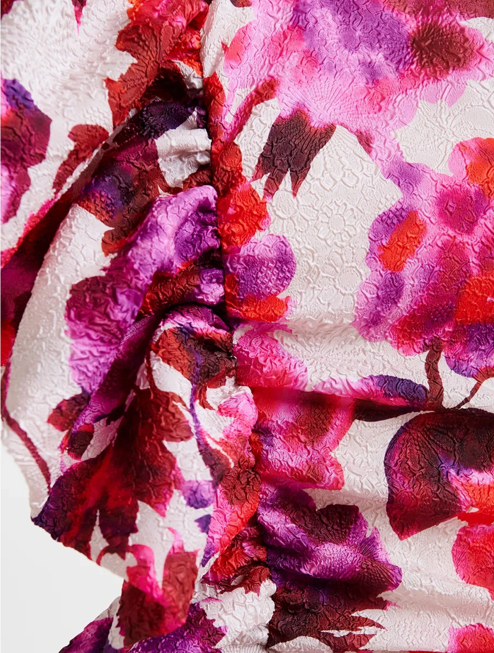 Fitted Dress with Pink Floral Print