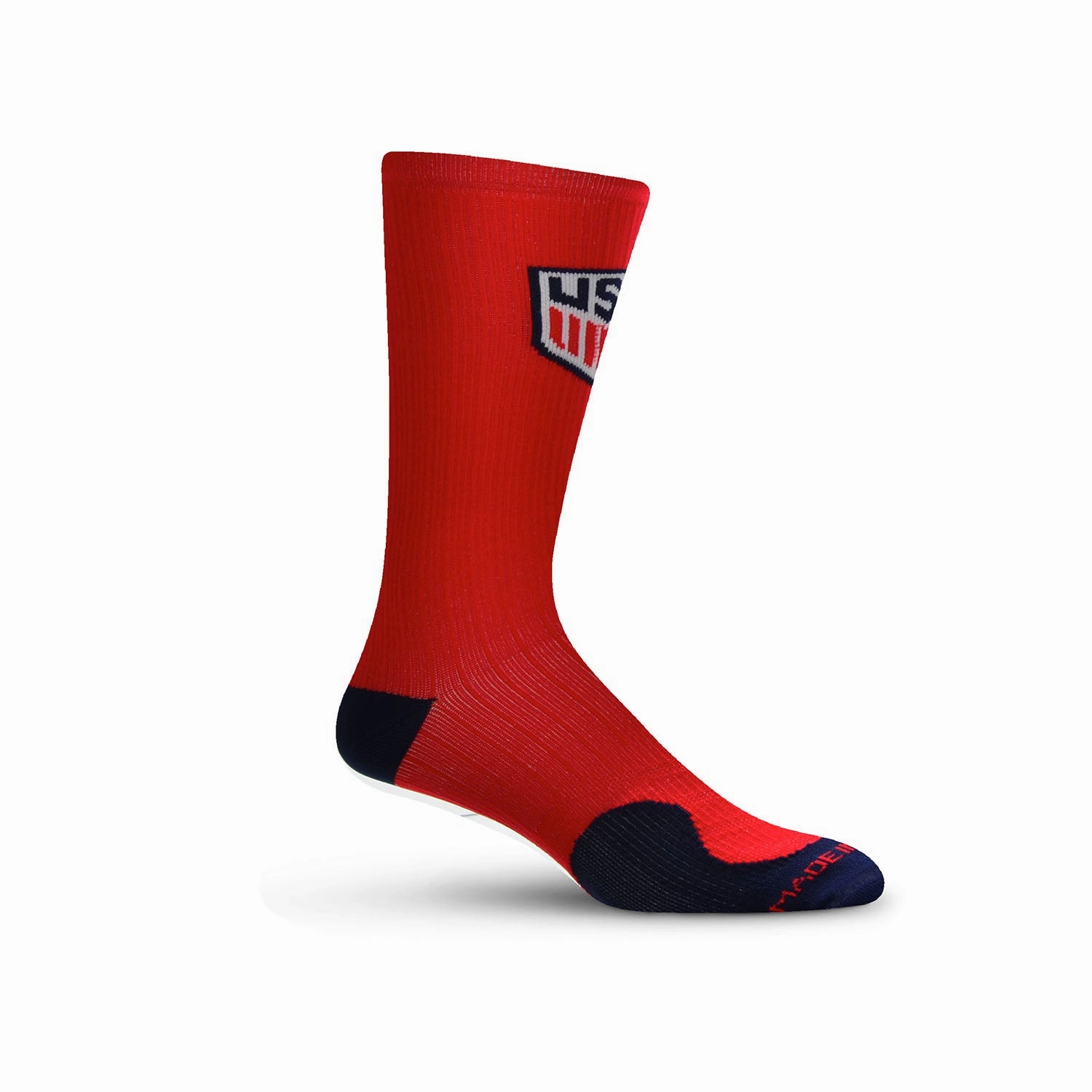 For Bare Feet USMNT Logo Graphic Red Crew Socks