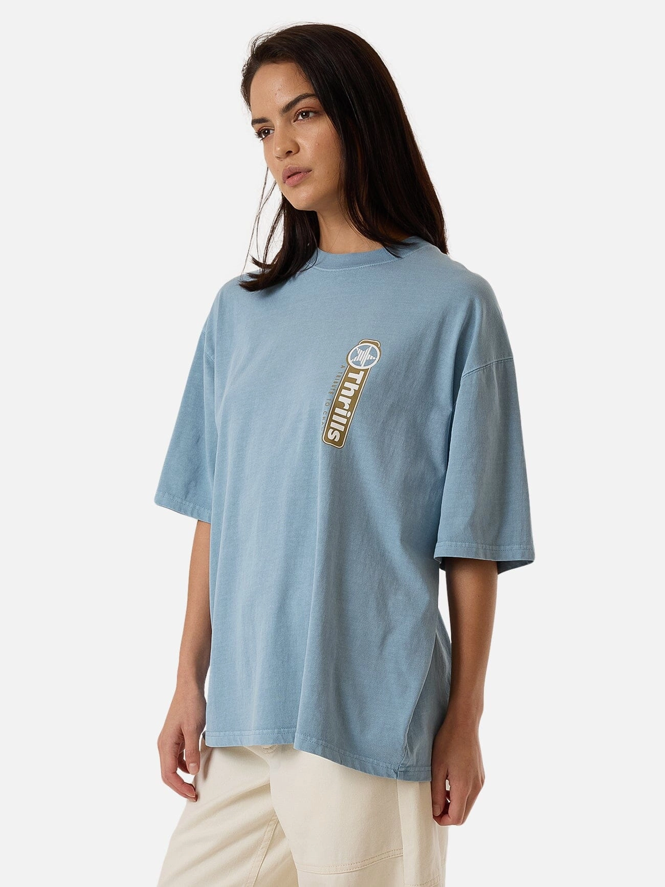 Gazed Oversized Tee - Stone Blue