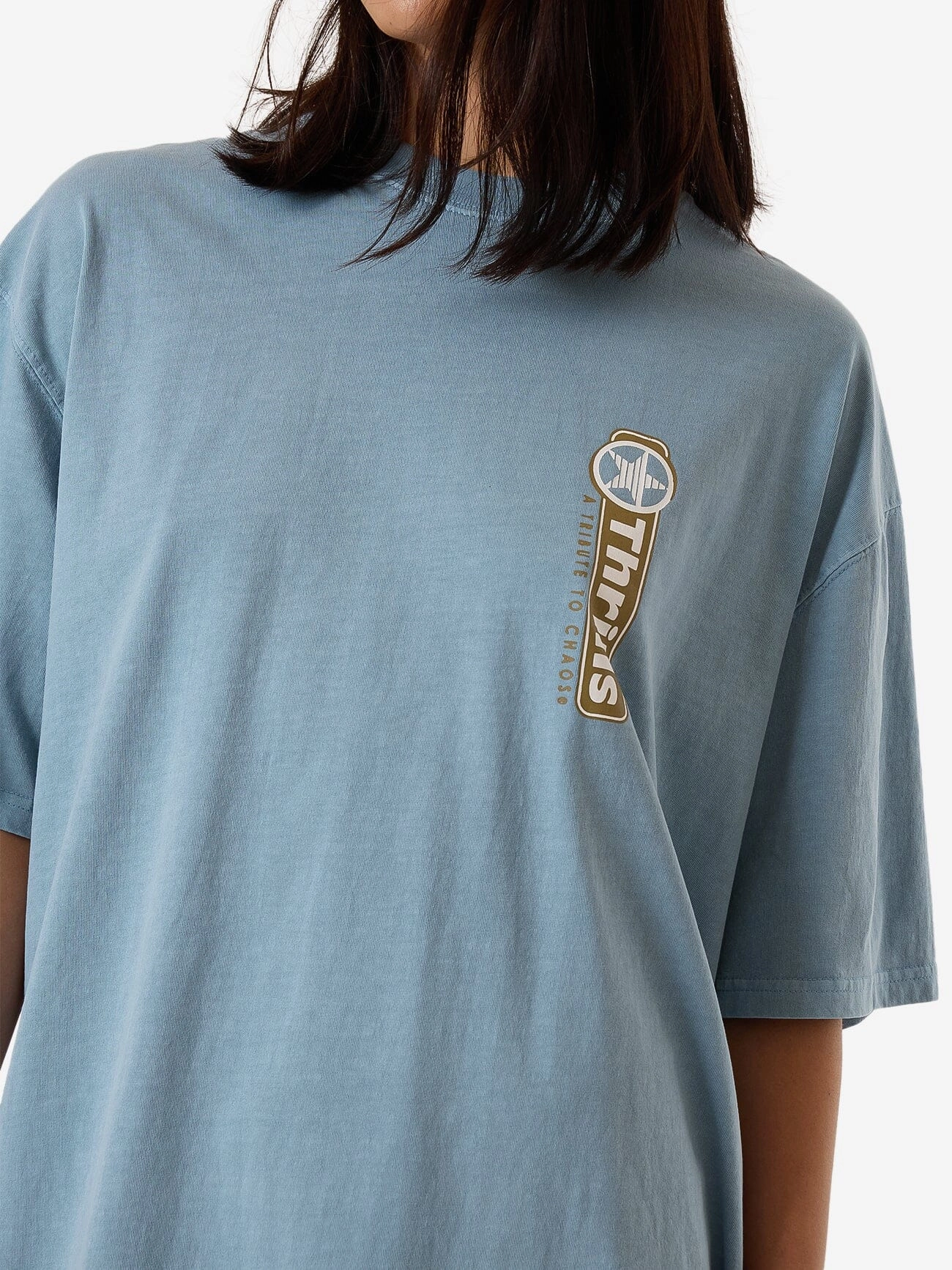 Gazed Oversized Tee - Stone Blue