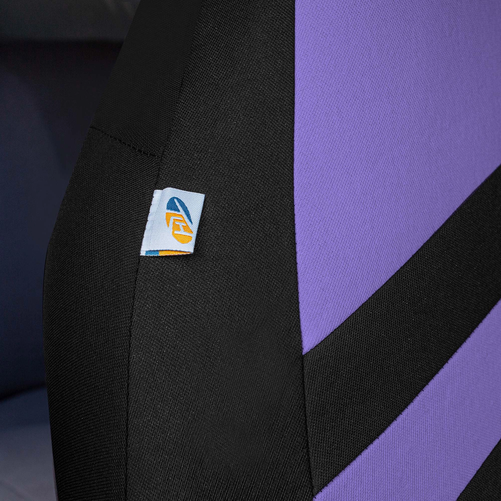 High Back Sporty Flat Cloth Seat Covers - Full Set - Purple