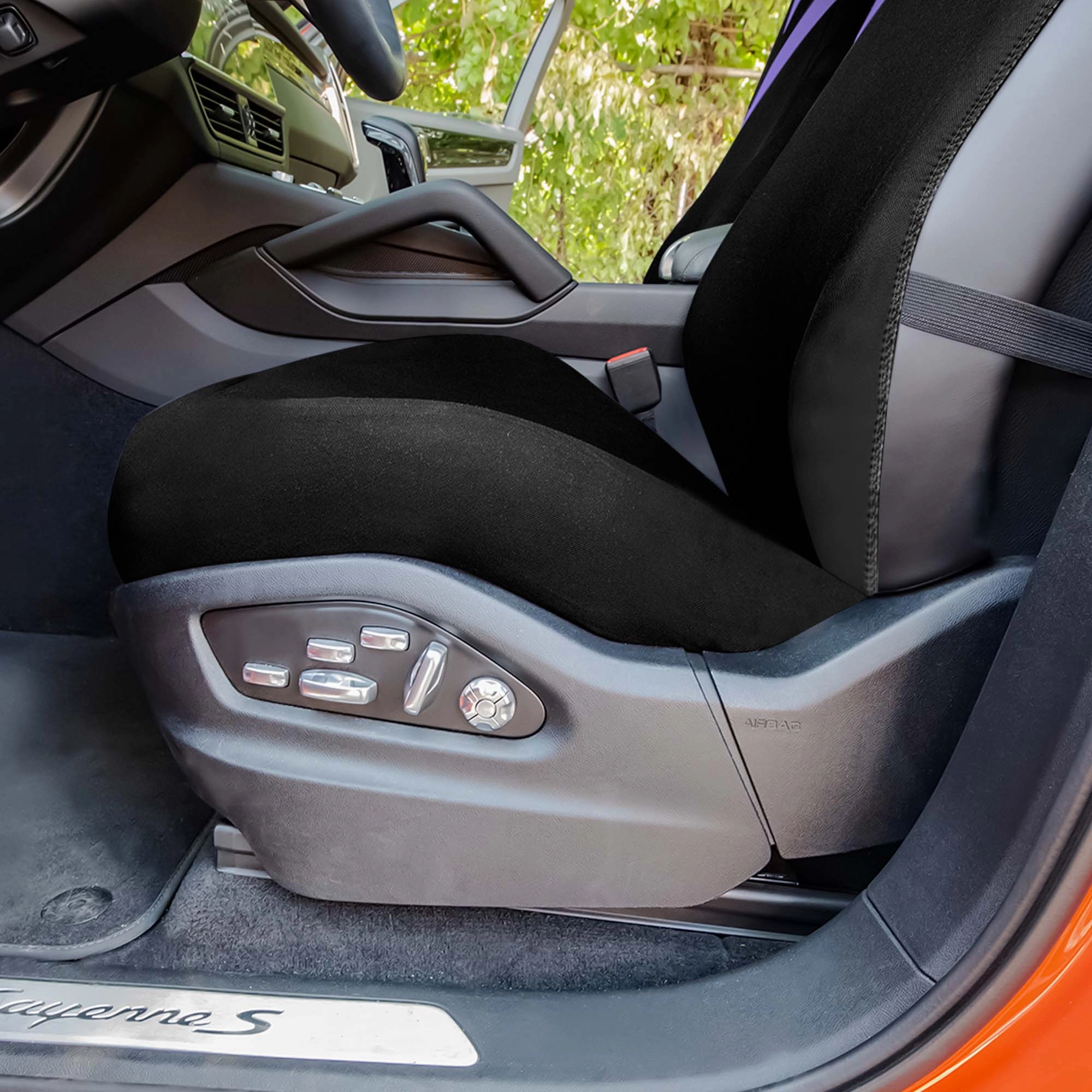 High Back Sporty Flat Cloth Seat Covers - Full Set - Purple