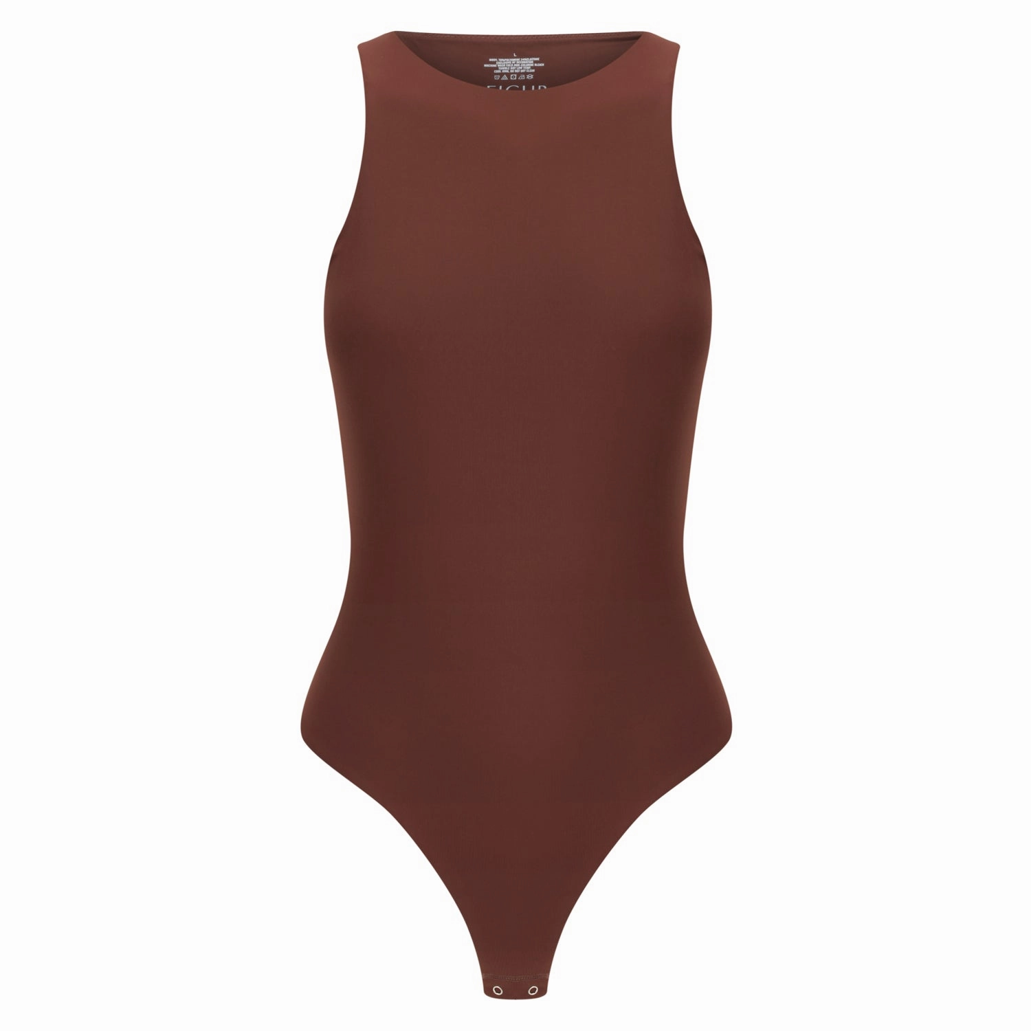 High Neck Tank Bodysuit - Coffee