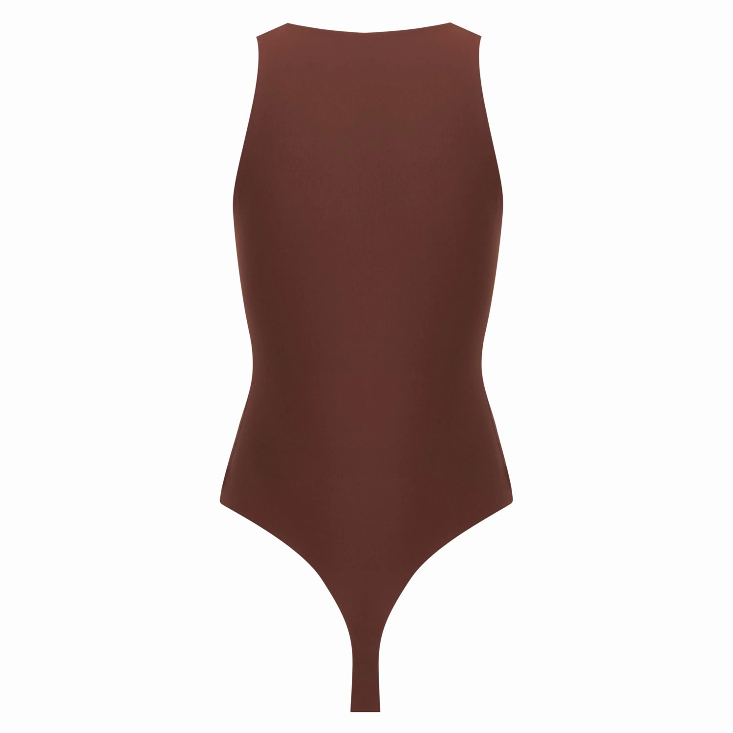 High Neck Tank Bodysuit - Coffee