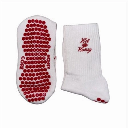 Hot Honey Red Grip Socks (Barre / Pilates)