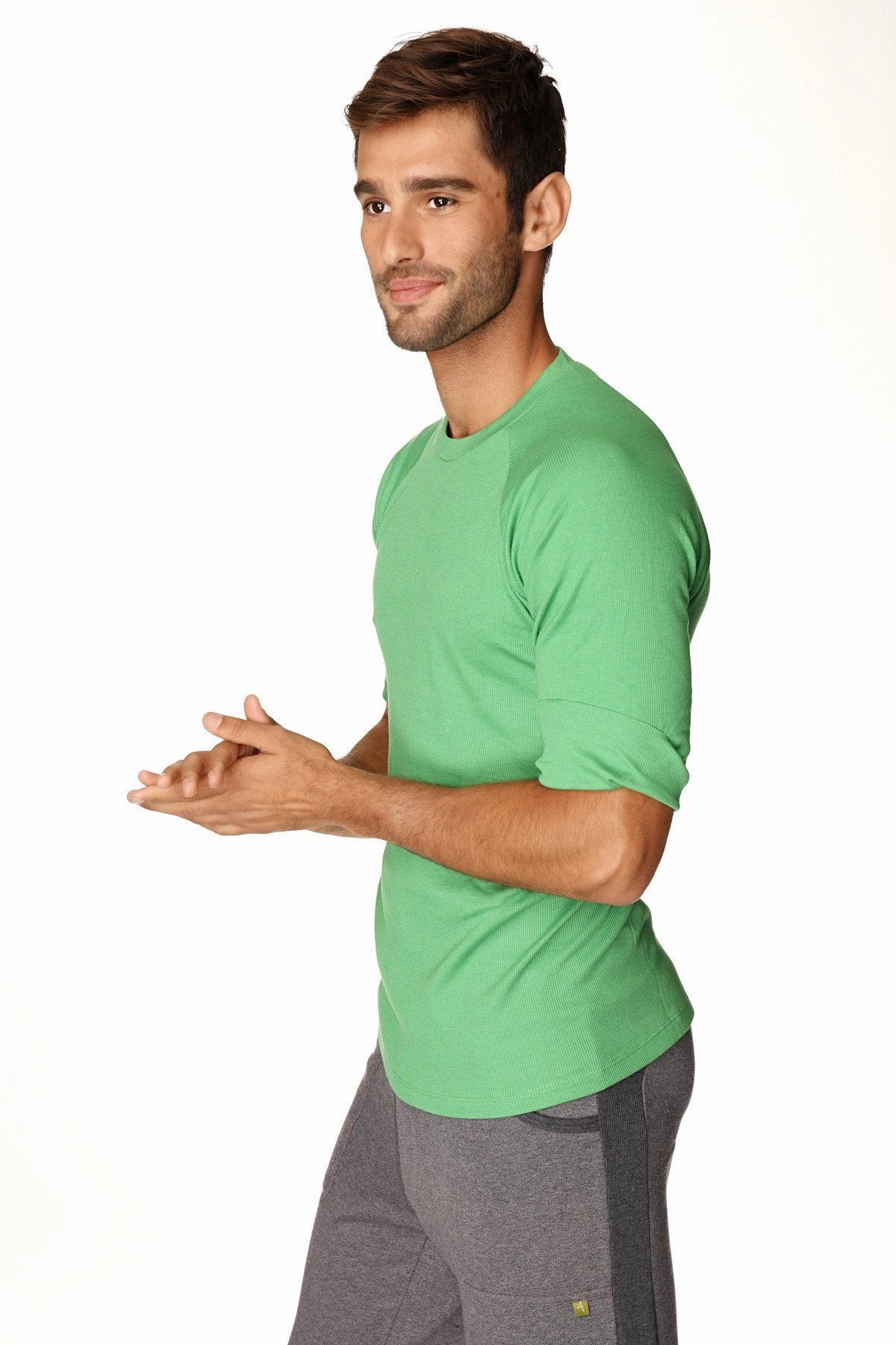 Hybrid CREW Neck Raglan Tee (Bamboo Green)