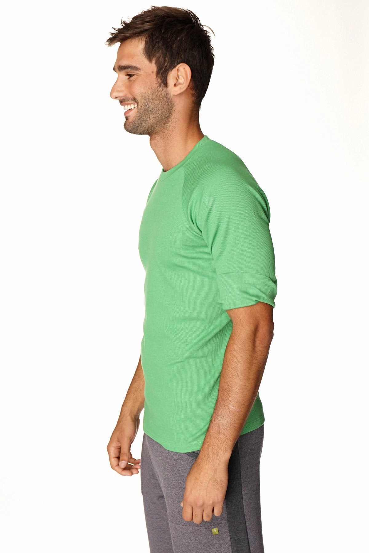 Hybrid CREW Neck Raglan Tee (Bamboo Green)