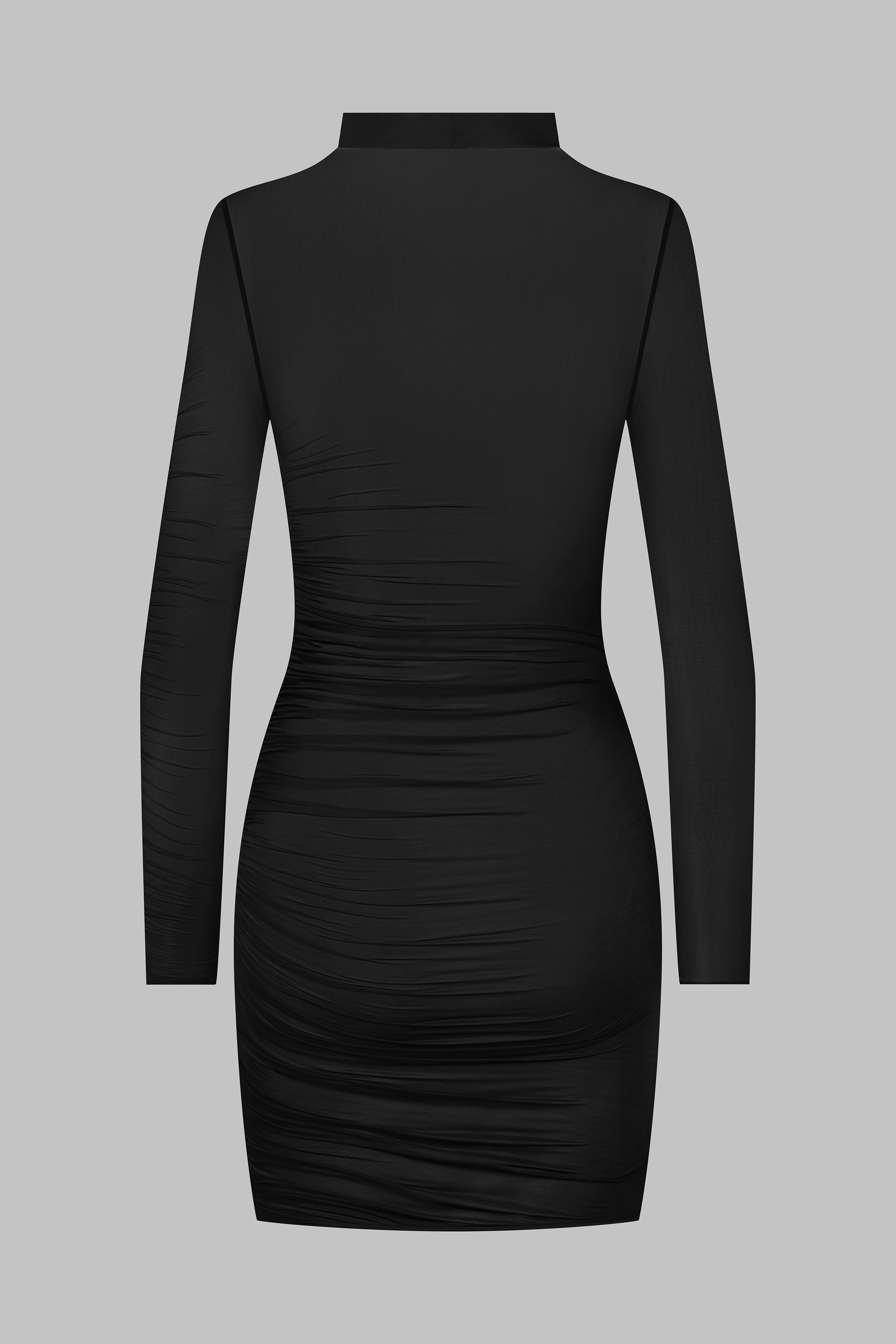 Long sleeves short dress - Nuit Fauve