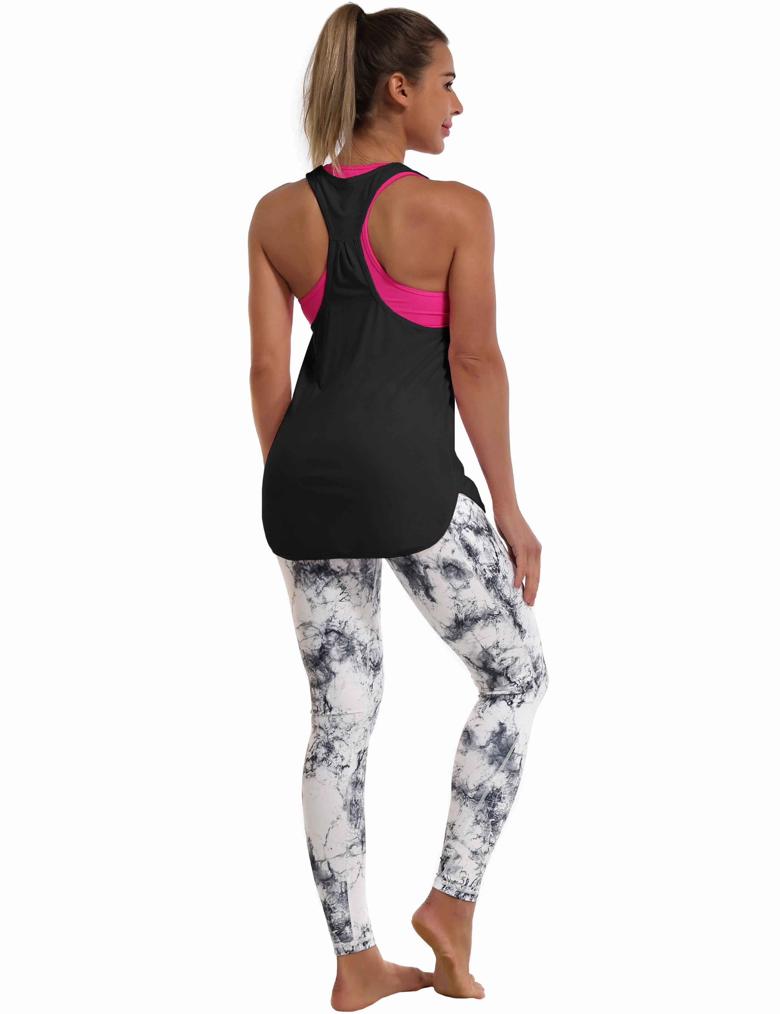 Loose Fit Racerback Tank Top black_Golf