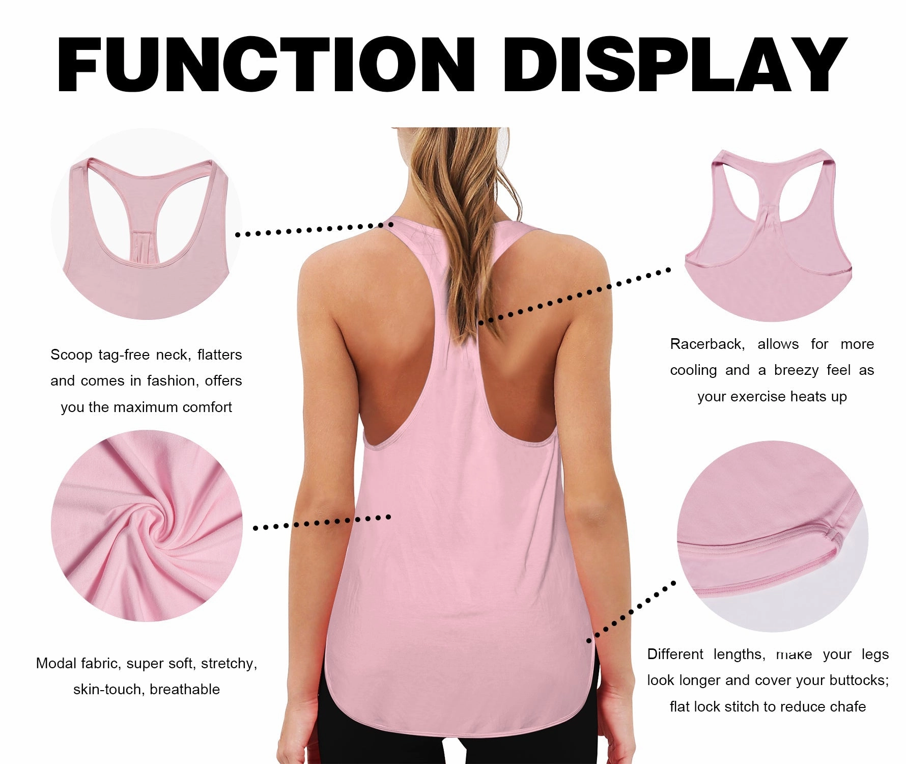 Loose Fit Racerback Tank Top lightpink_Biking