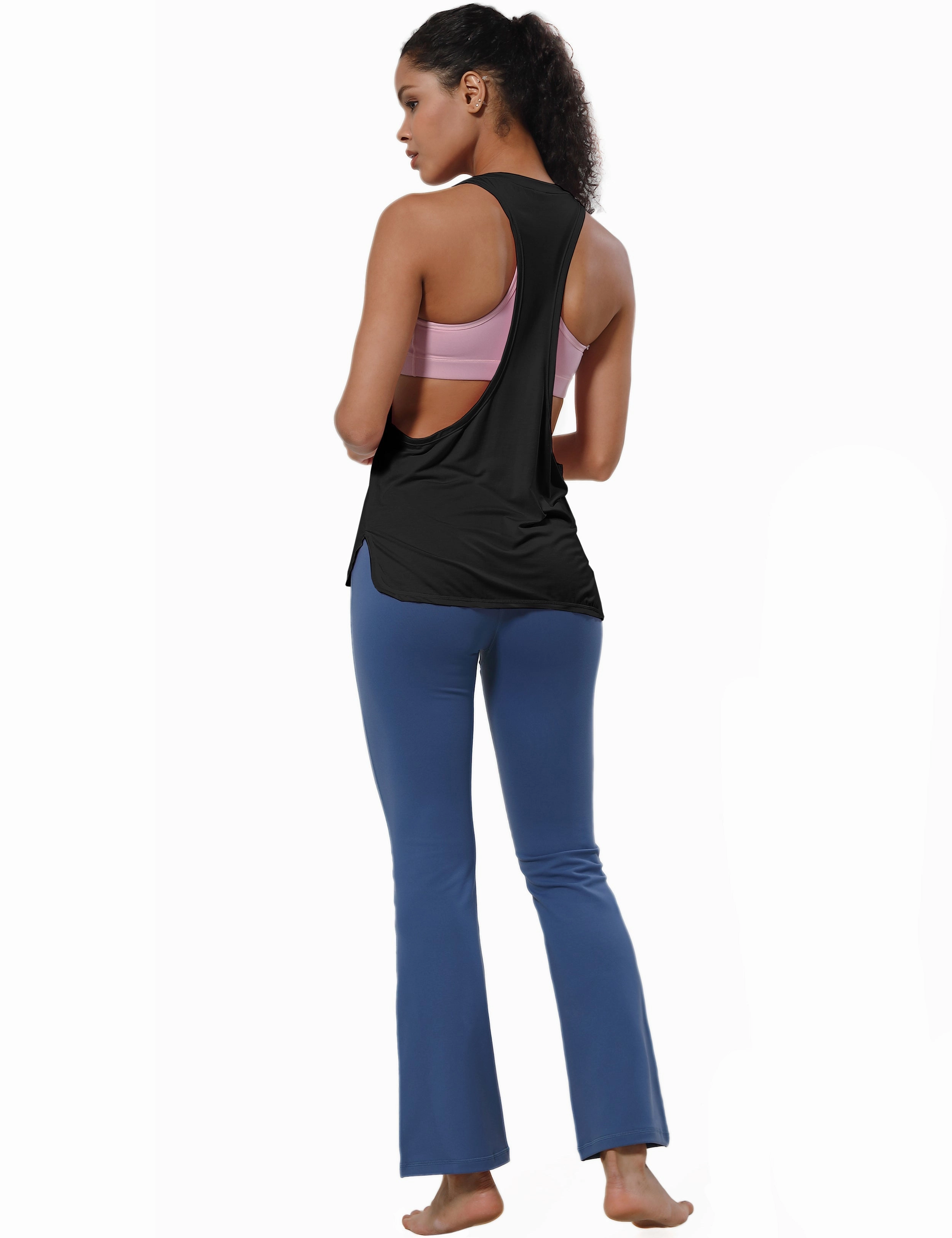 Low Cut Loose Fit Tank Top black ins_Biking
