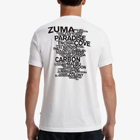 Malibu Beach Graphic Tee - White