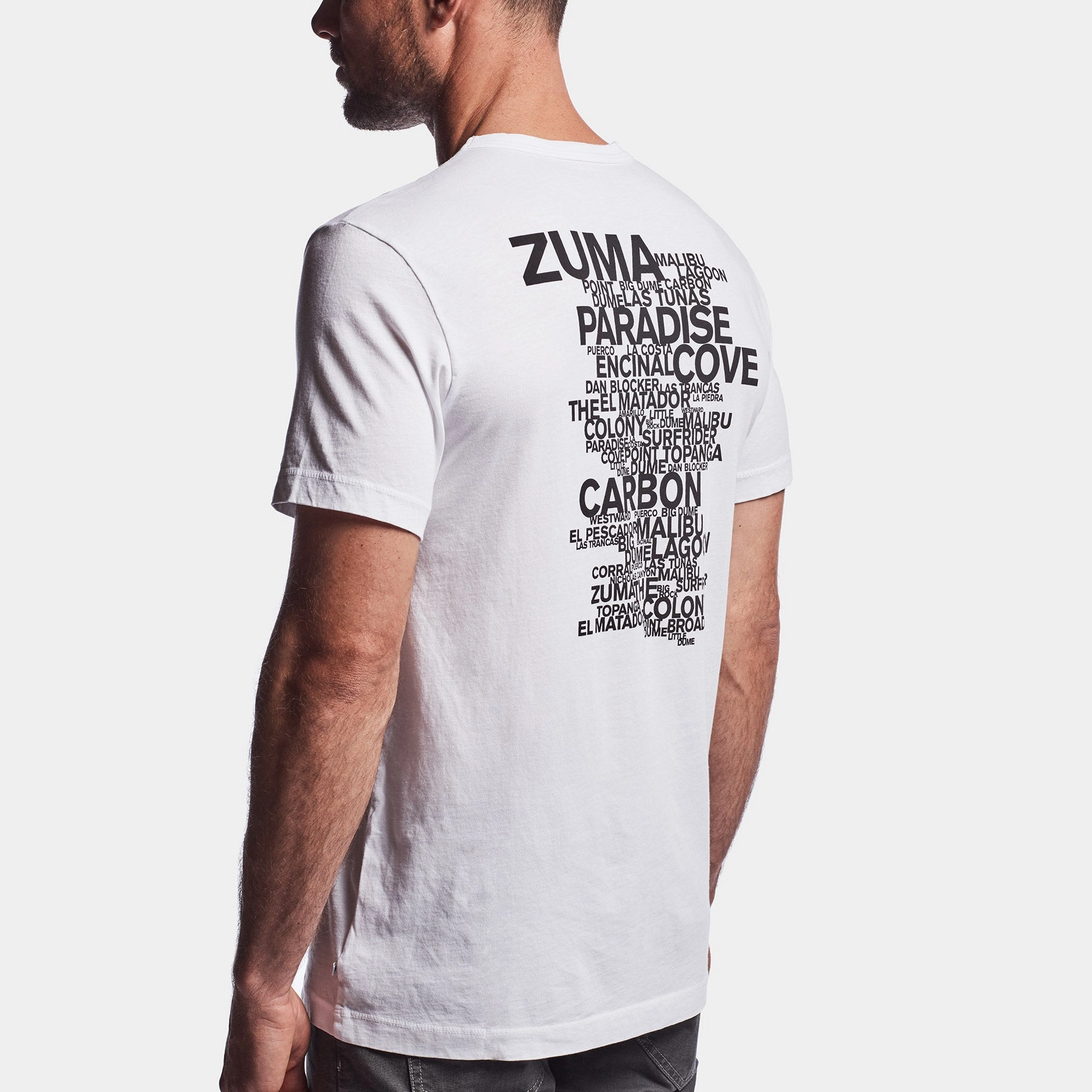 Malibu Beach Graphic Tee - White