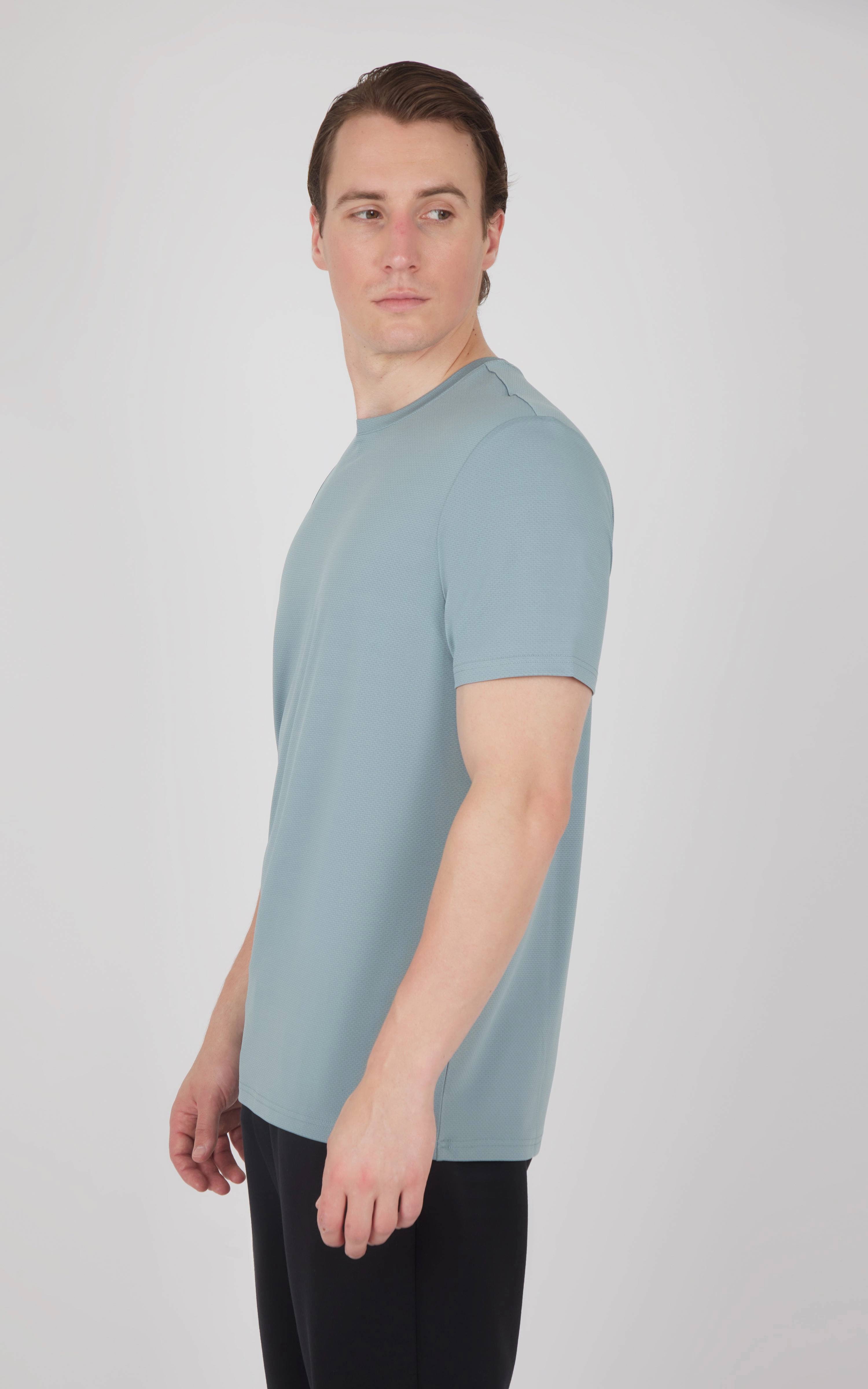Men's Pique Track Short Sleeve Crew Neck T-Shirt