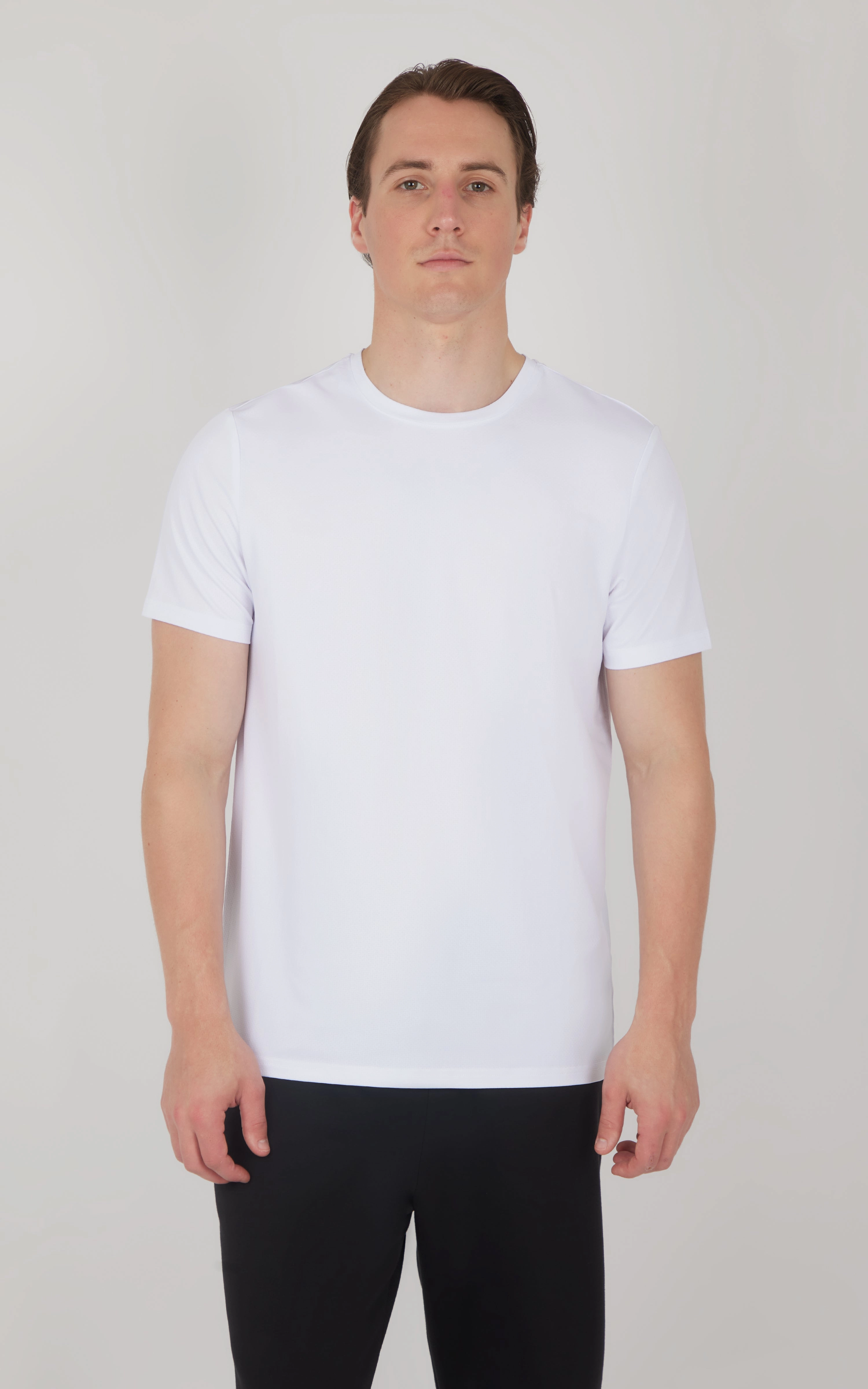 Men's Pique Track Short Sleeve Crew Neck T-Shirt