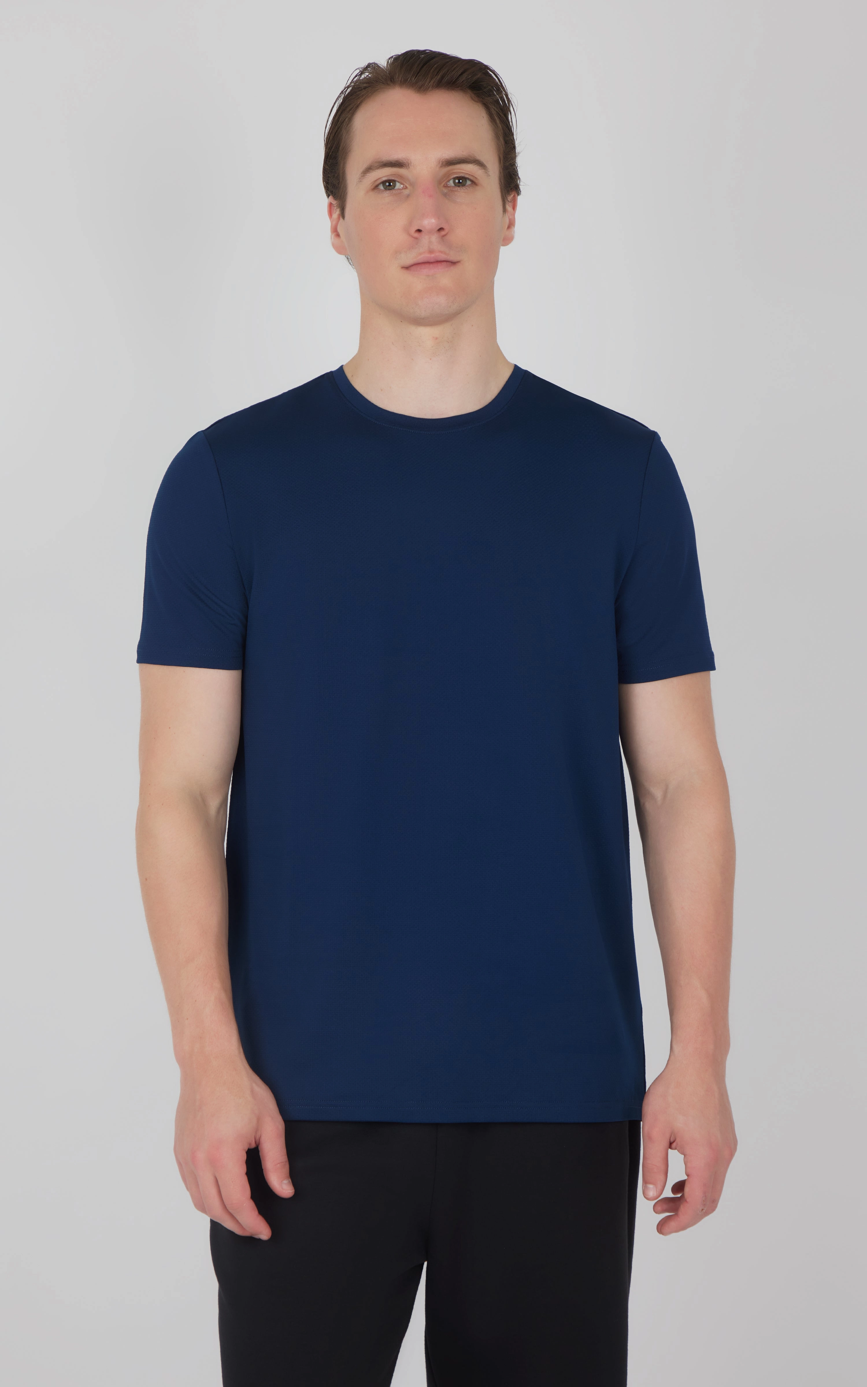 Men's Pique Track Short Sleeve Crew Neck T-Shirt