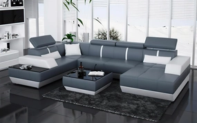 Mesa Modern U-Shape Leather Sectional