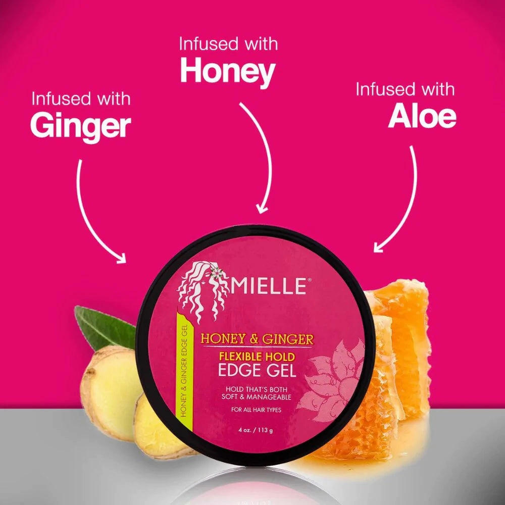 Mielle Organics Honey & Ginger Flexible Hold Edge Gel - 4 oz